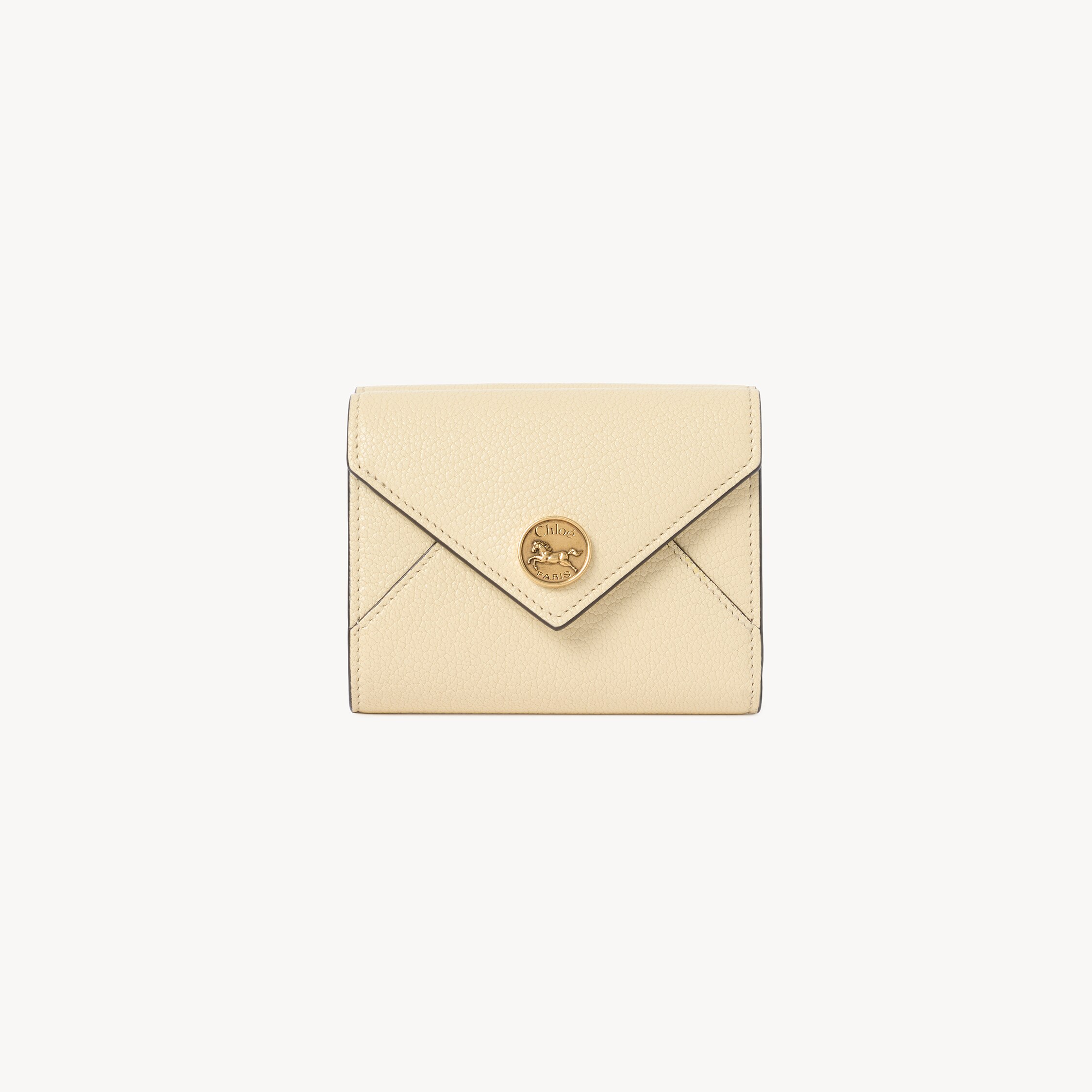 Chloé Small Envelope Tri-fold Wallet In Grained Leather