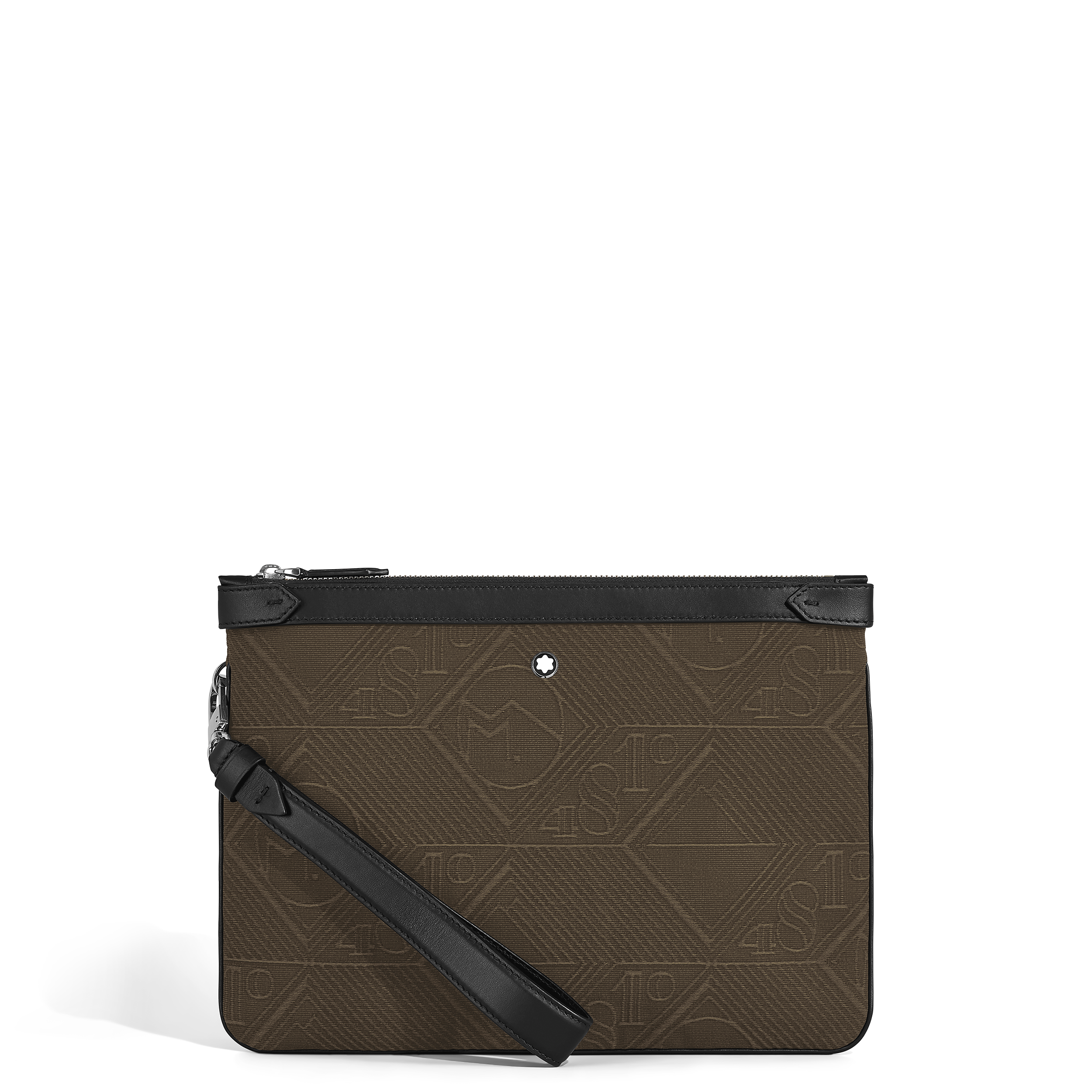 Montblanc - Pouch In 4810 Jaquard - Fabric And Leather - Mb220262 - Bag Accessories   Khaki