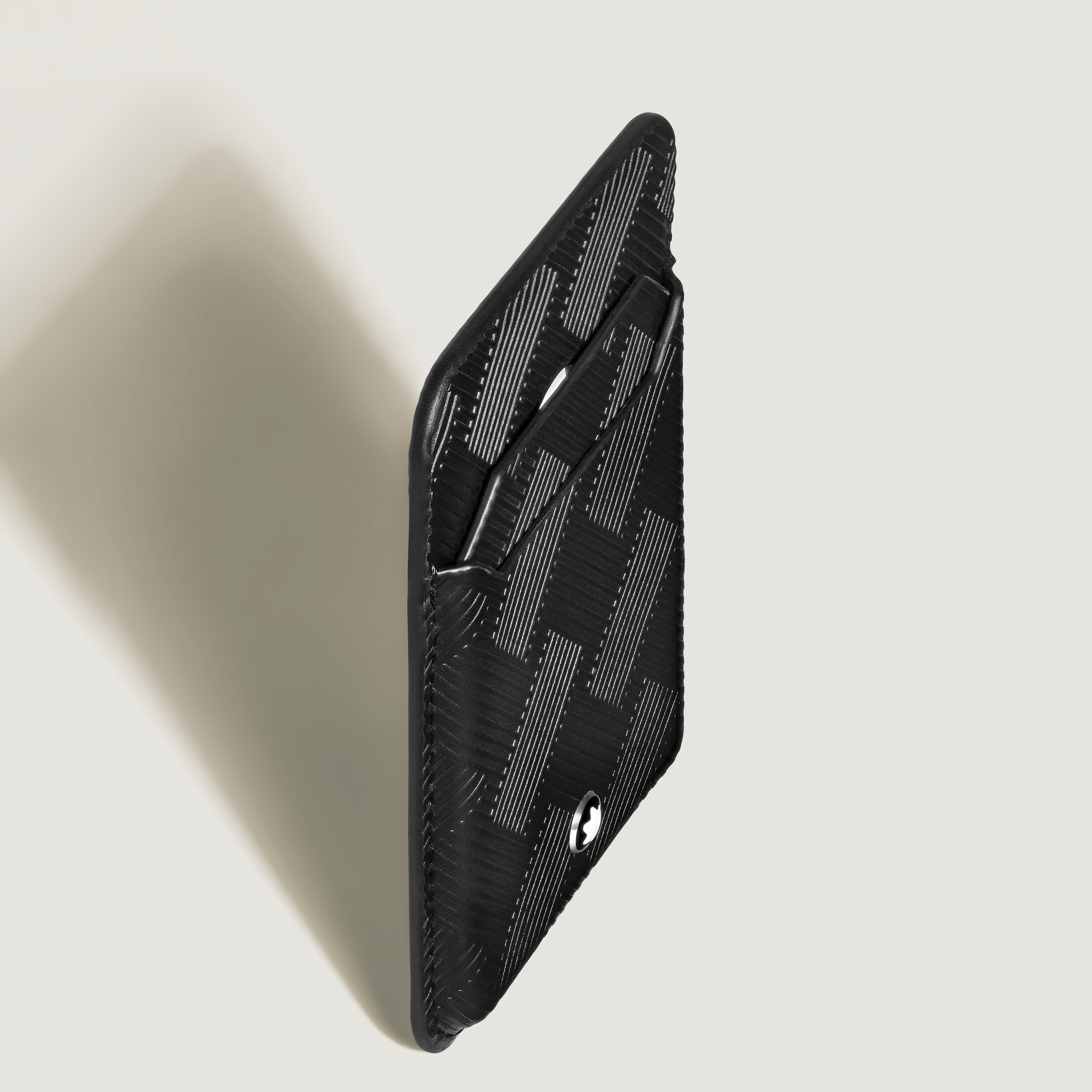  Montblanc - Kartenetui 2 Cc Für Iphone Mit Magsafe Aus Hochwertigem Leder - Schwarz - Leder - Mb220292 - Kartenetuis 
