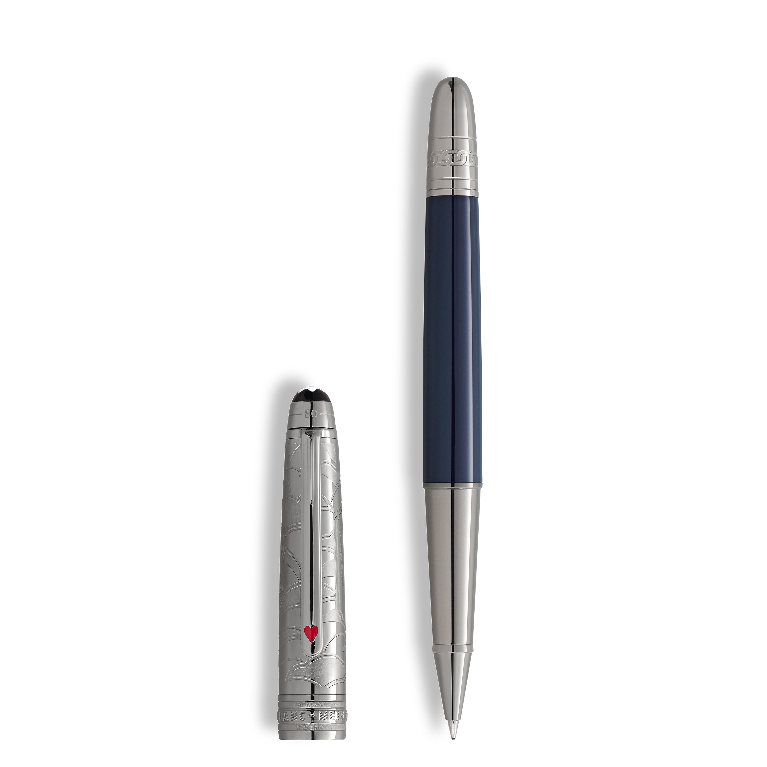 Montblanc - Meisterstück Around The World In 80 Days Doué Classique Rollerball - Metal / Precious Resin - Mb132894 - Rollerballs   Dark Blue