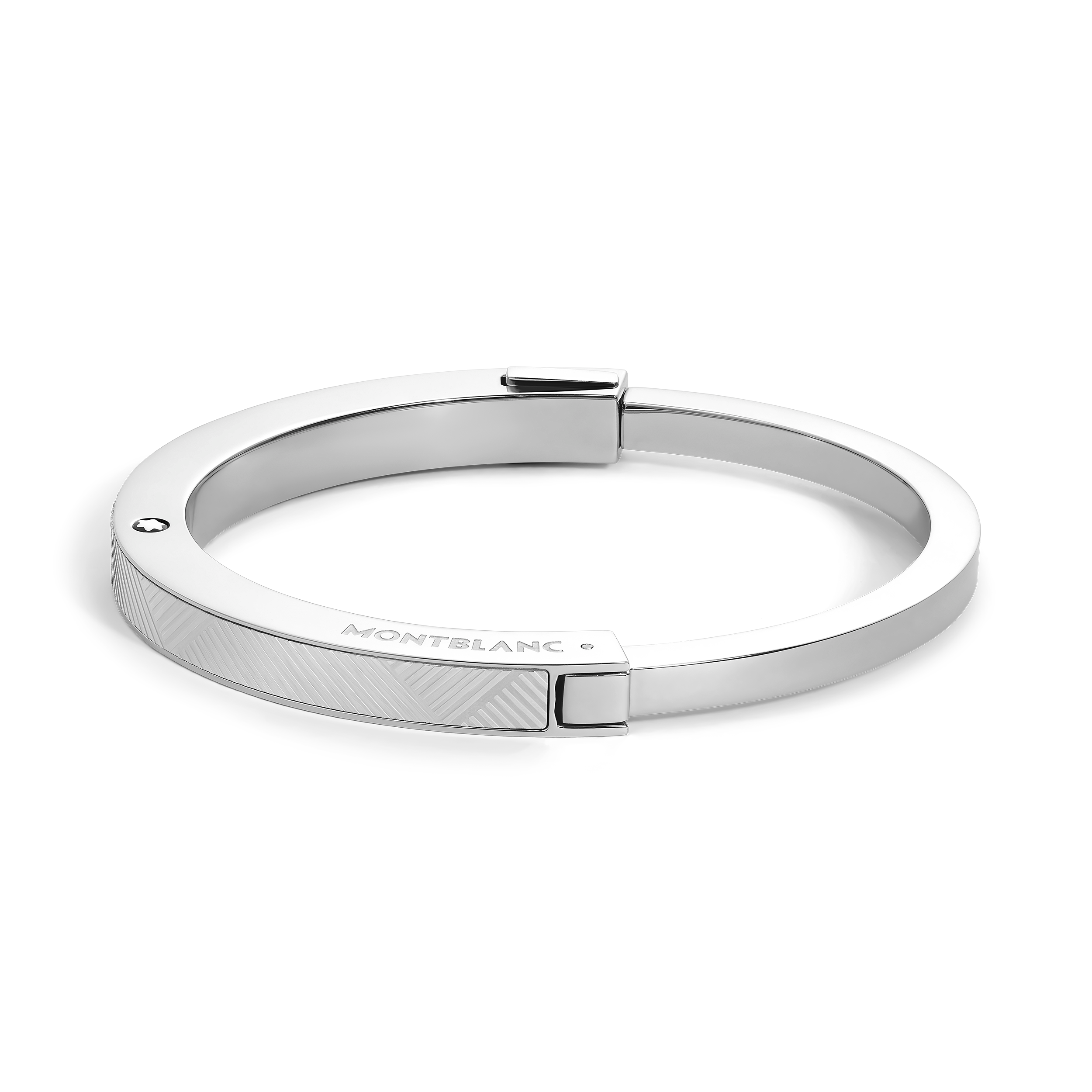 Montblanc - Bangle In Steel With Extreme Pattern - Stainless Steel - Mb136020 - Bracelets   Silver Colour