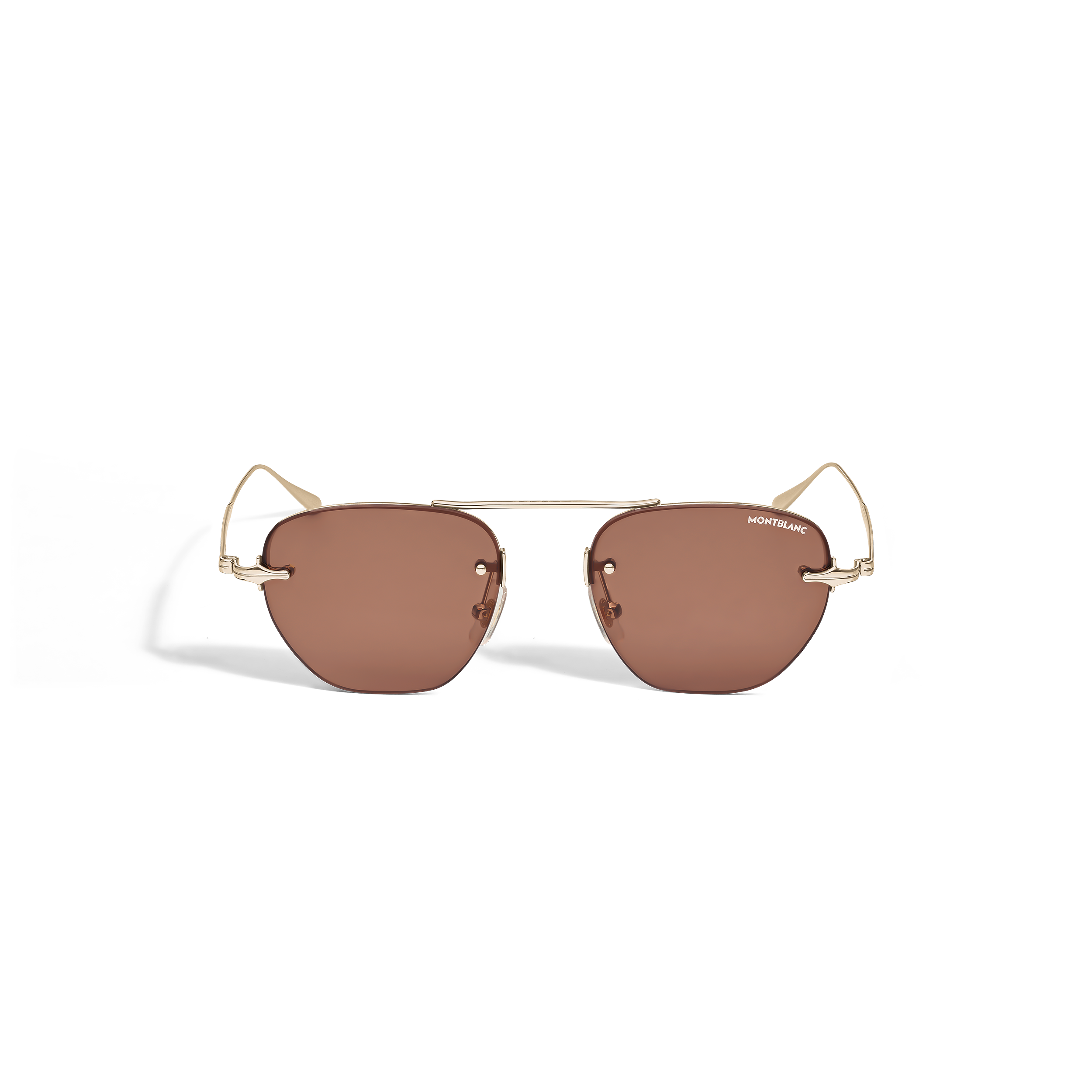Montblanc - Oval Sunglasses With Gold-Coloured Metal Frame - Metal - Mb135570 - Sunglasses   Gold Colour
