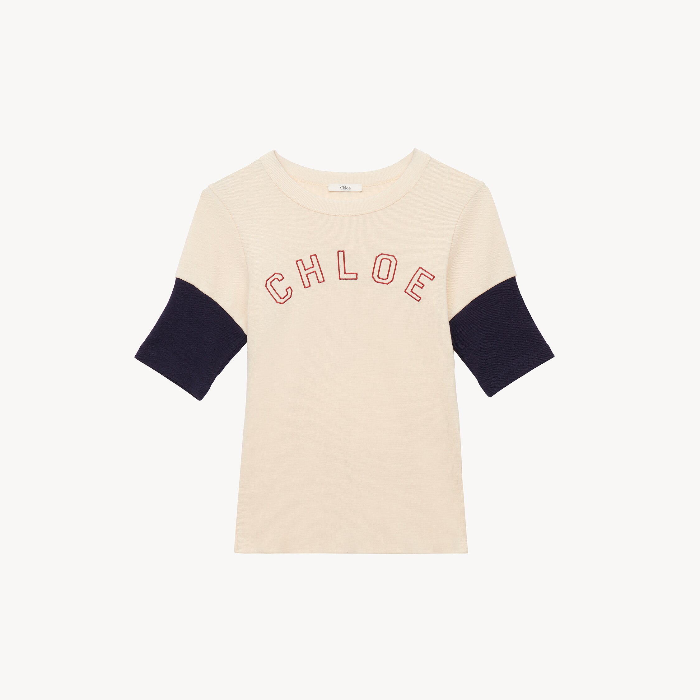 Chloé Chloe' Women Fitted Logo T-shirt In Neutral