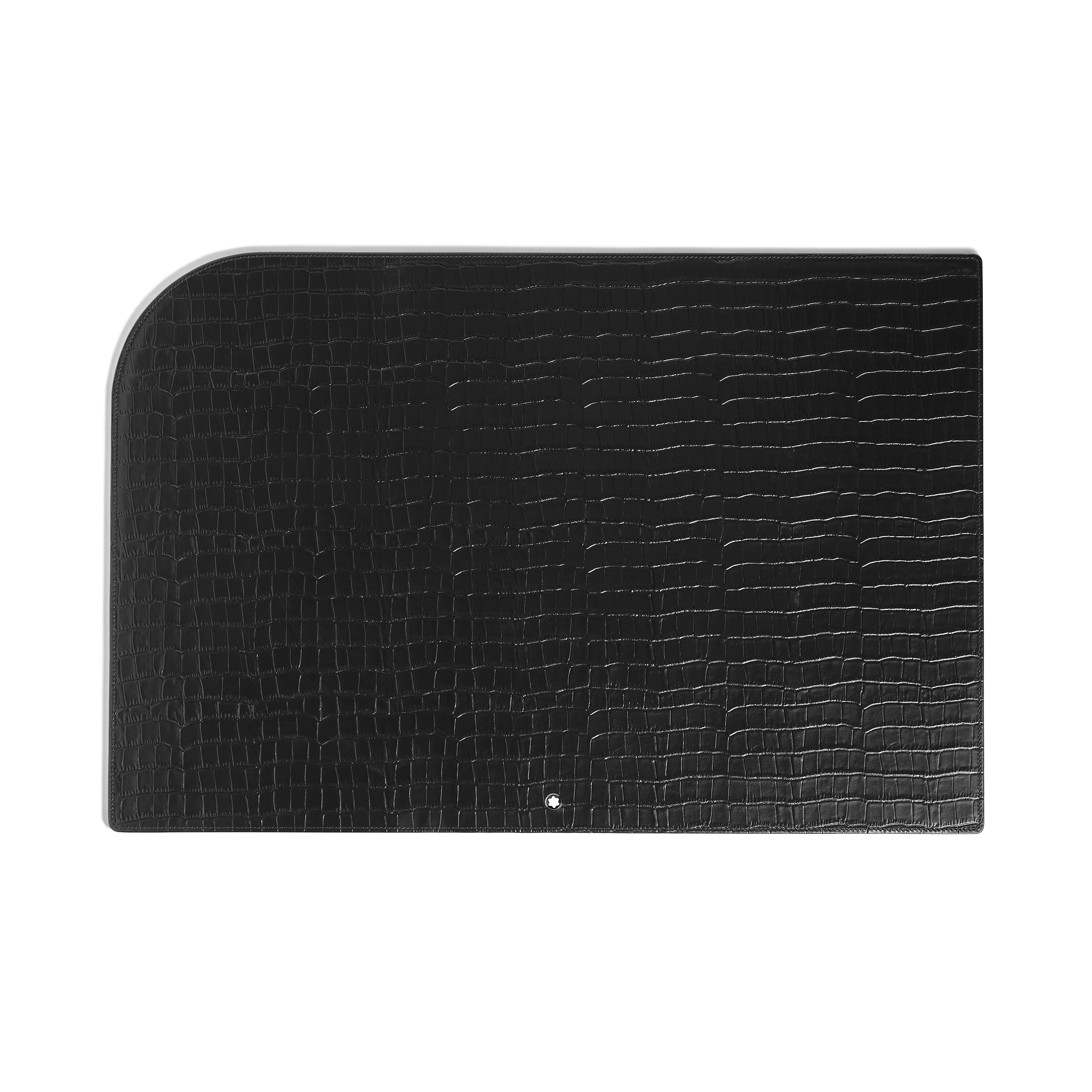Montblanc - Desk Pad In Croco-Embossed Leather - Paper - Mb135985 - Desk Pads   Black
