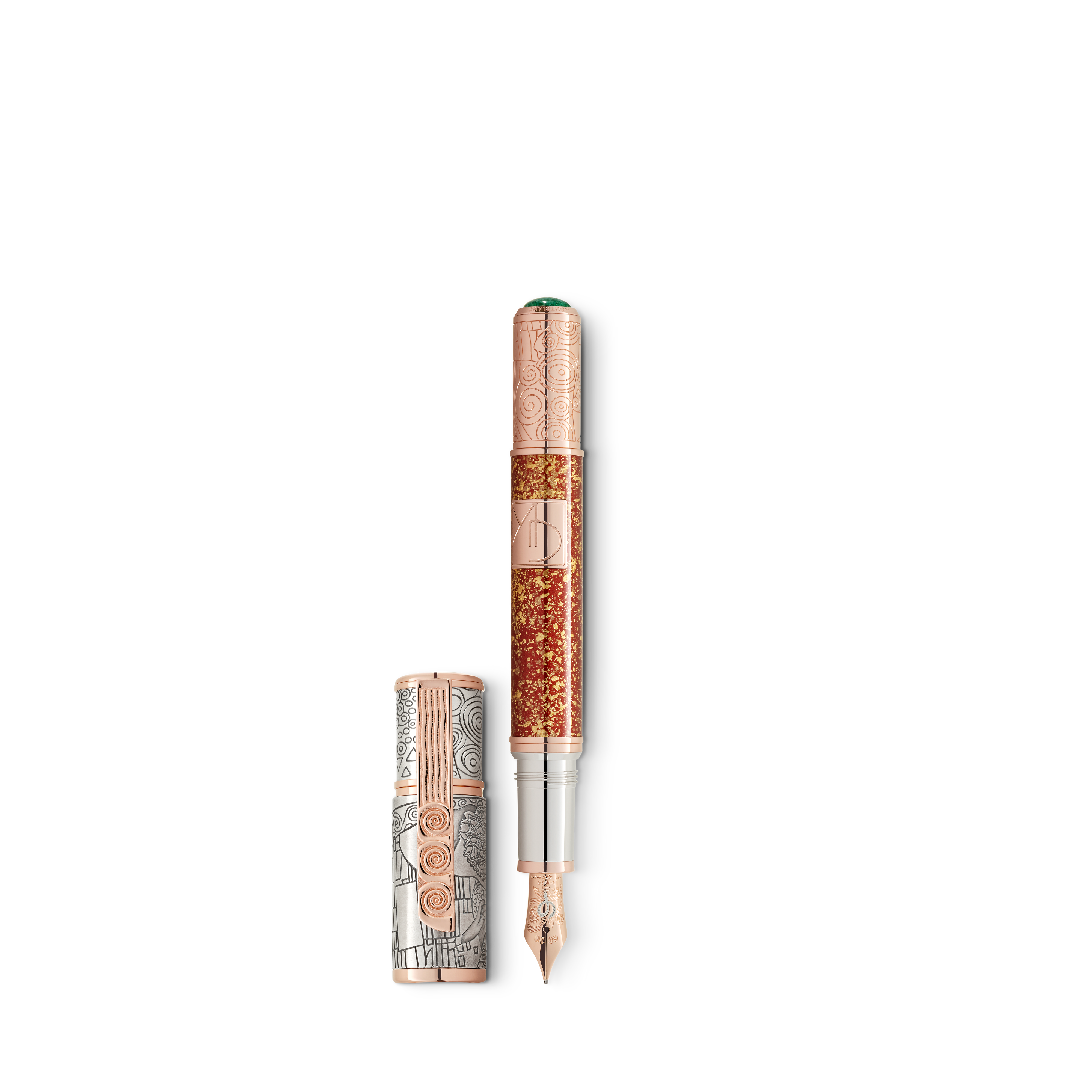  Montblanc - Masters Of Art Homage To Gustav Klimt Limited Edition 161 Füllfederhalter - Mehrfarbig - 750er Rotgold, 925er Sterlingsilber - Mb130228 - 