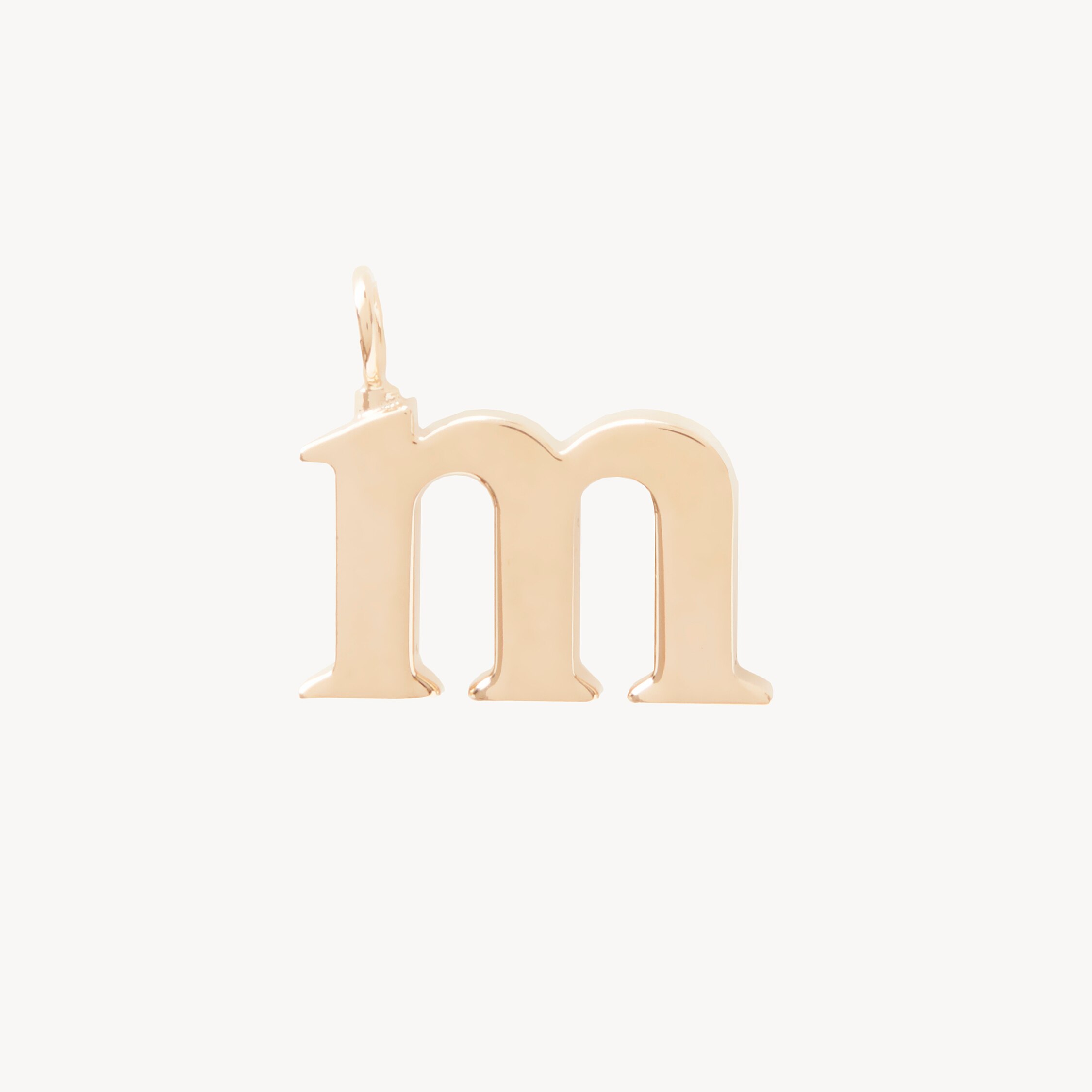 Chloé Alphabet Letter M Charm In Brass In Gold