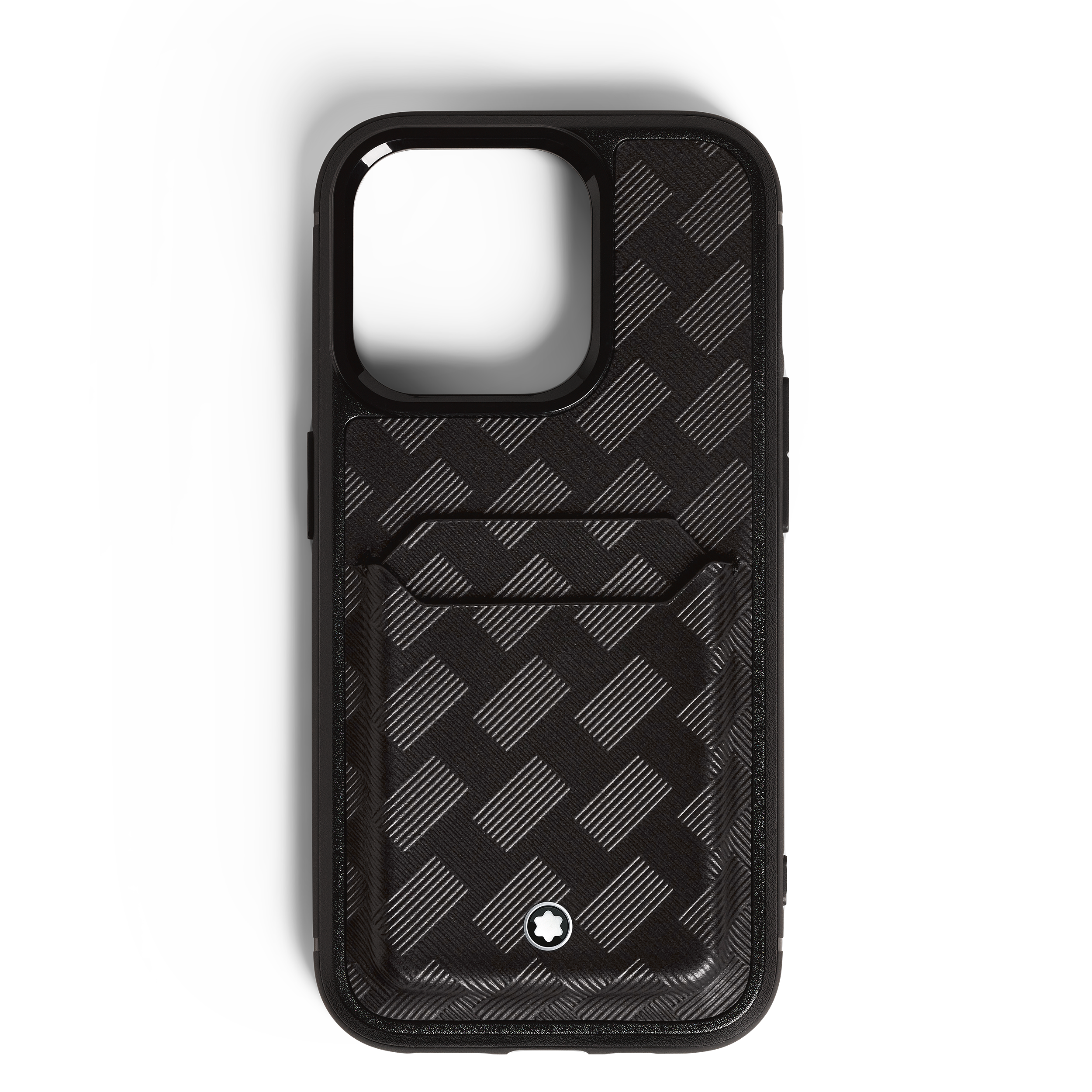 Montblanc - Hardshell Case For Iphone 16 Pro With 2Cc In Extreme Leather - Leather - Mb198885 - Phone Cases Sleeves   Black