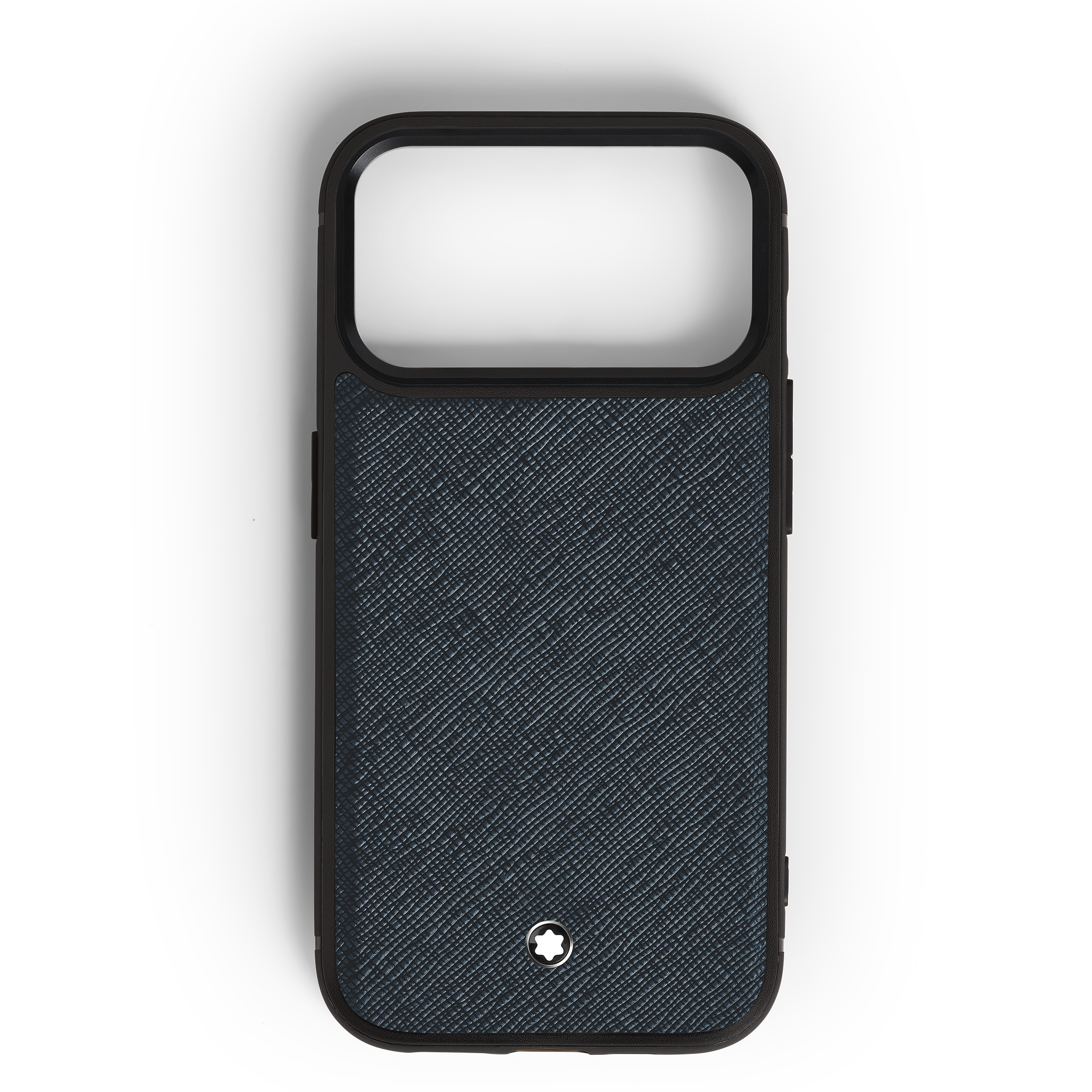  Montblanc - Funda Rígida Para Iphone 17 Pro De Piel Sartorial - Azul Tweed - Piel - Mb220600 - Fundas Para Teléfonos 