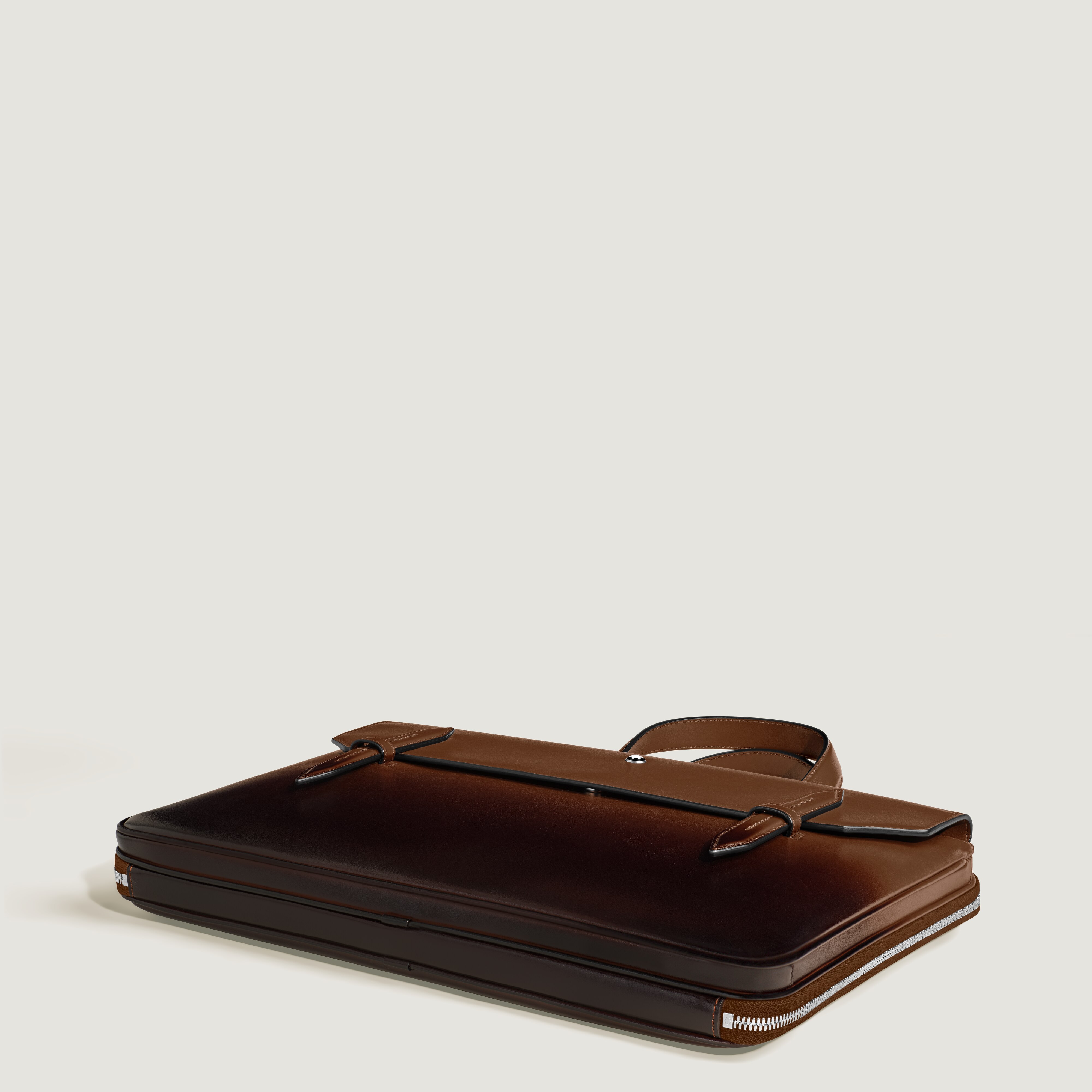  Montblanc - Portadocumenti Sottile In Pelle Meisterstück - Sfumato Marrone - Pellame - Mb220309 - Cartelle 