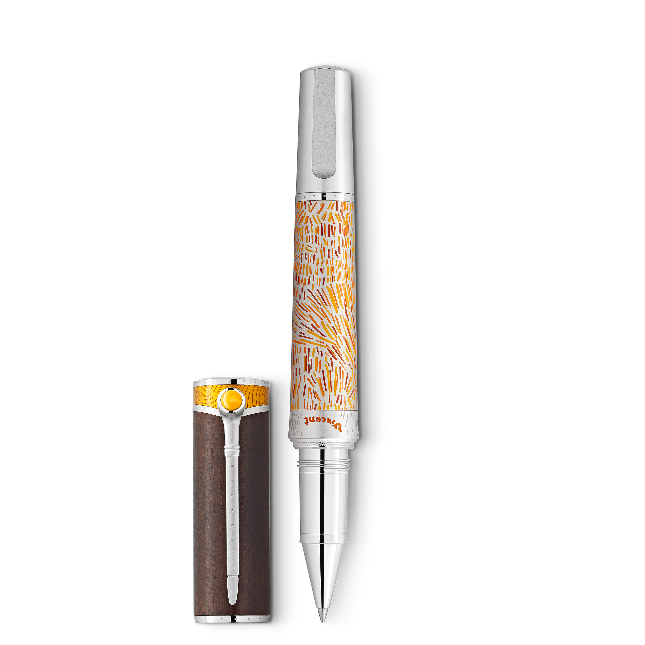 Montblanc - Masters Of Art Homage To Vincent Van Gogh Limited Edition 4810 Rollerball - Wood And Lacquer - Mb129156 - Rollerballs   Multicolour