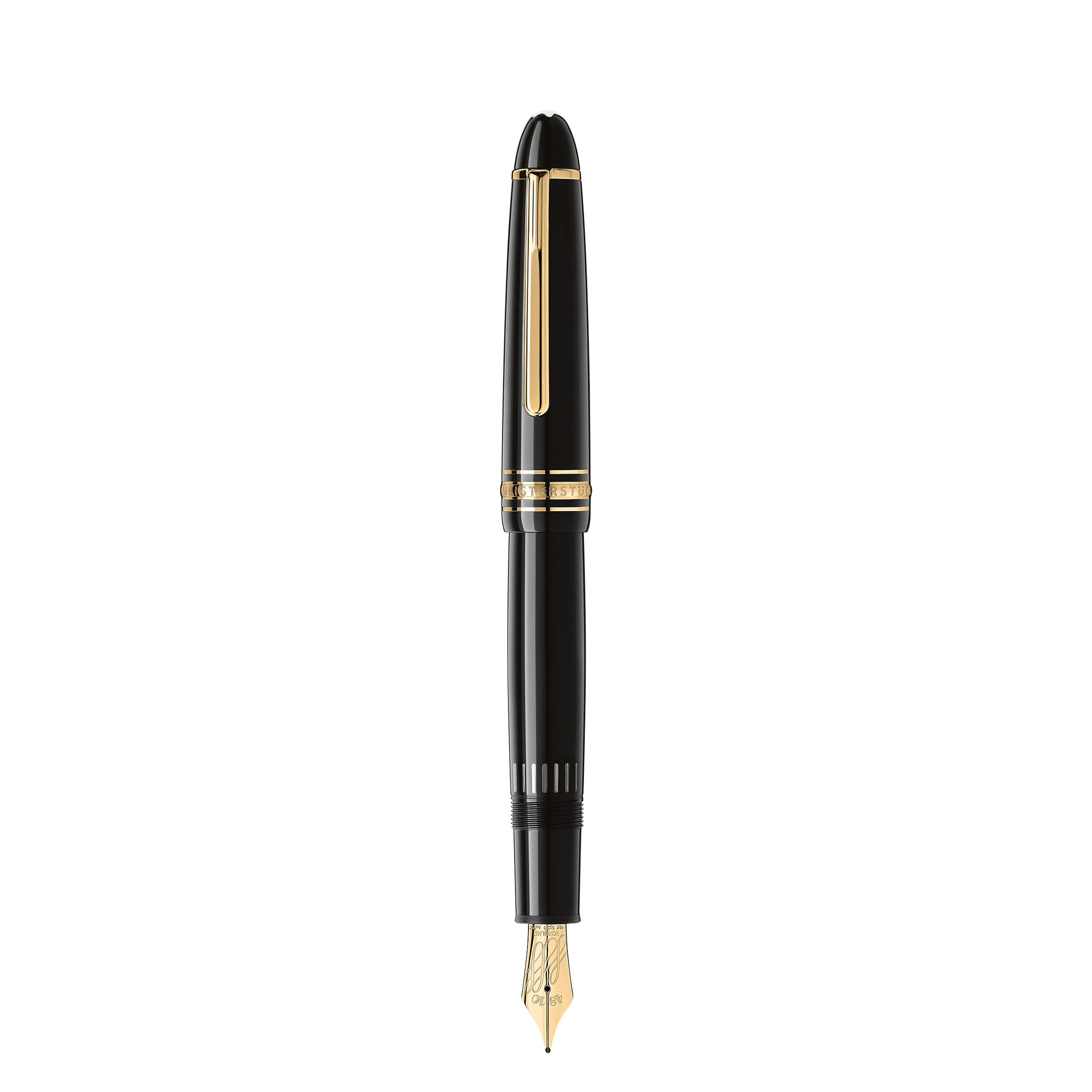 Montblanc - Meisterstück Gold-Coated Legrand Calligraphy Fountain Pen Flexible Nib - Precious Resin - Mb134040 - Fountain Pens   Black