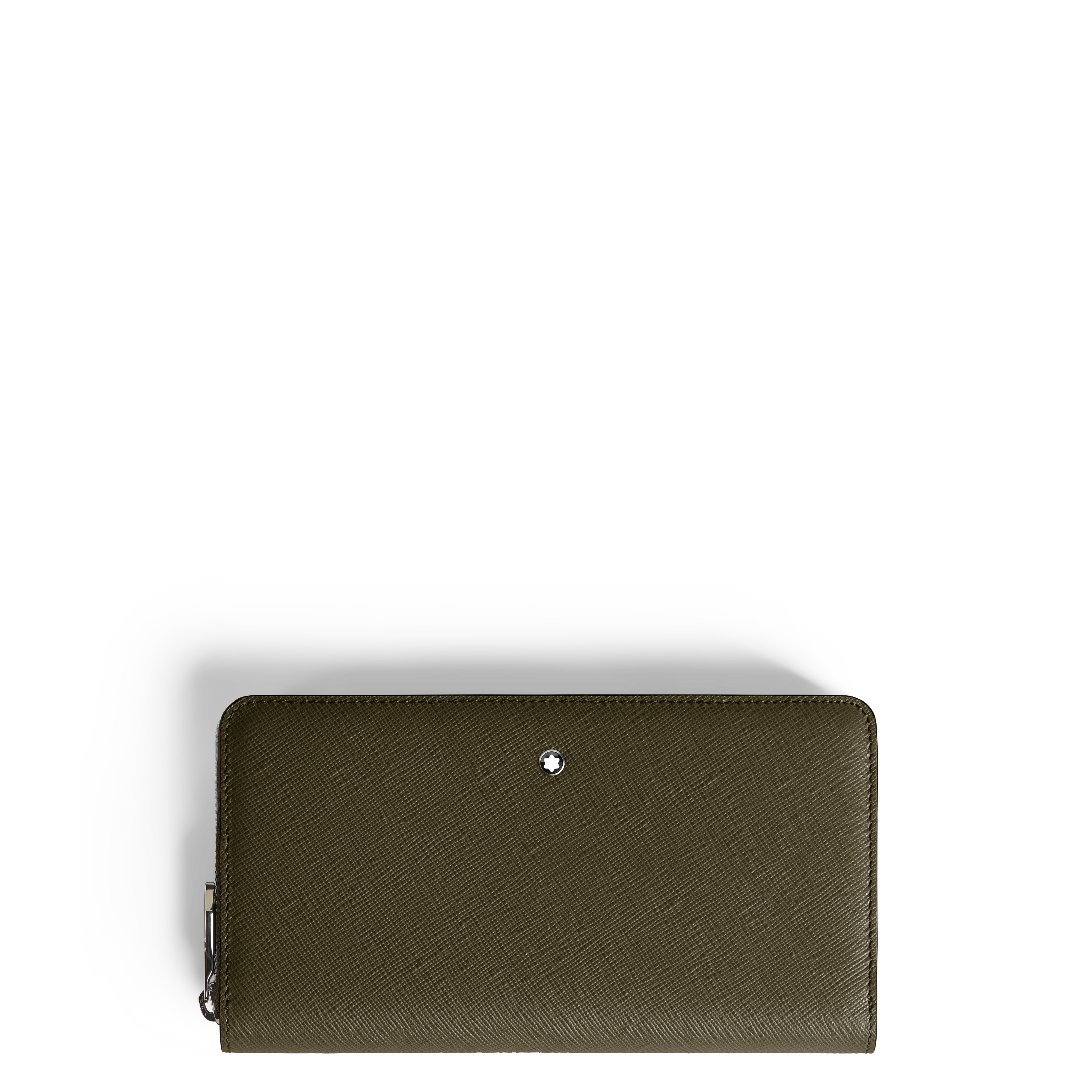  Montblanc - Continental-brieftasche 12 Cc Mit Reißverschluss Aus Hochwertigem Leder - Khaki - Leder - Mb221506 - Brieftaschen 