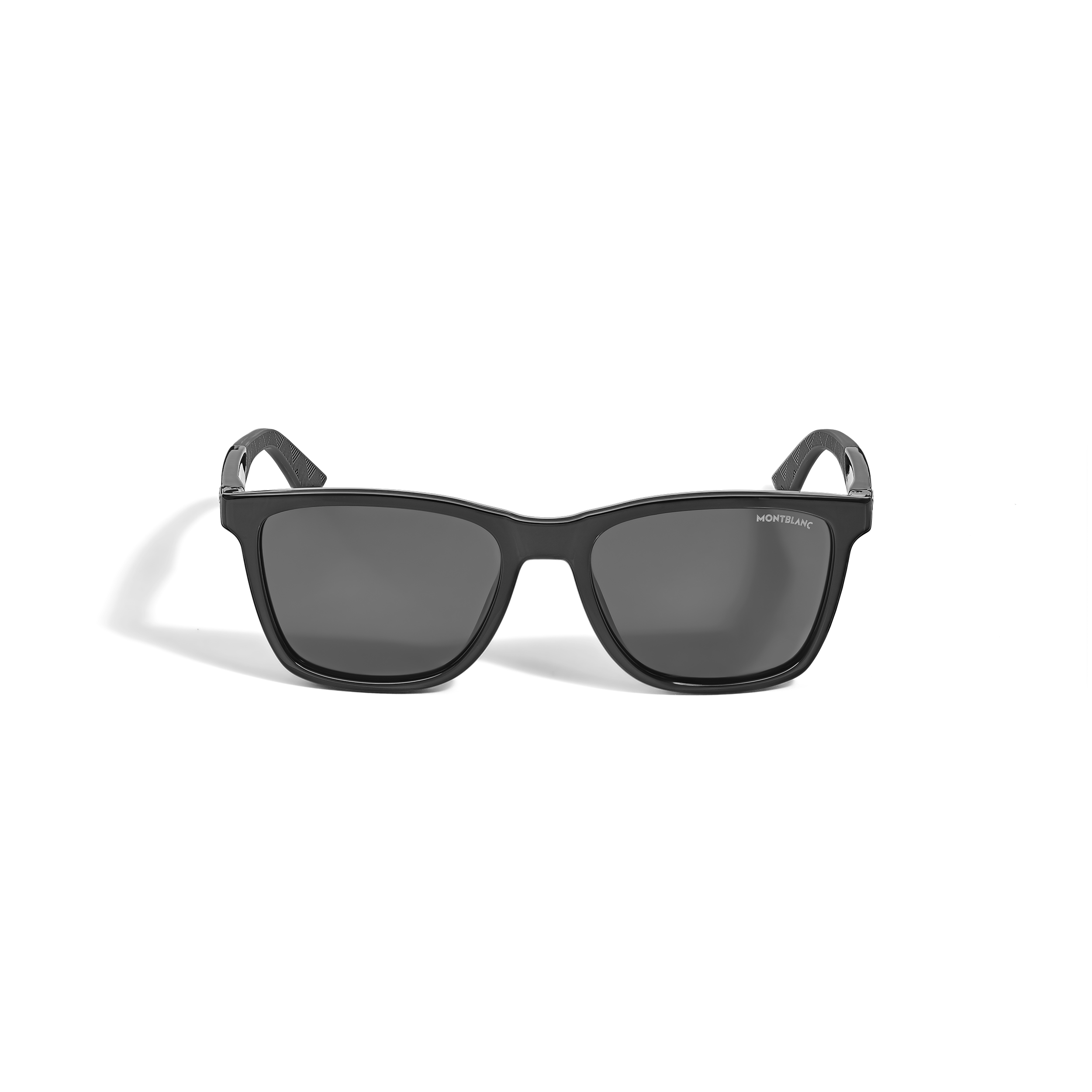  Montblanc - Rechteckige Sonnenbrille Mit Schwarzem Spritzgussrahmen - Schwarz - Eingespritzt - Mb135561 - Sonnenbrillen 