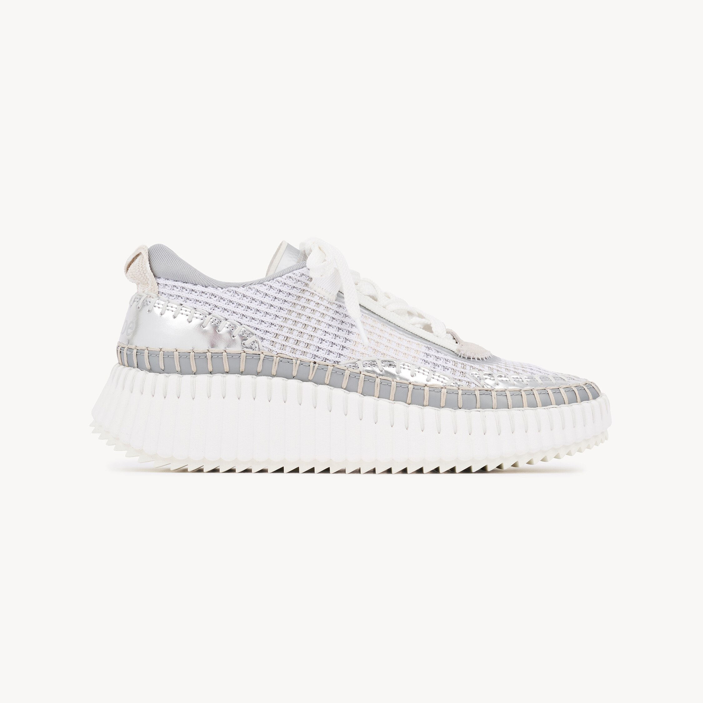 Chloé Stylish Sneakers With Unique Design Features In White