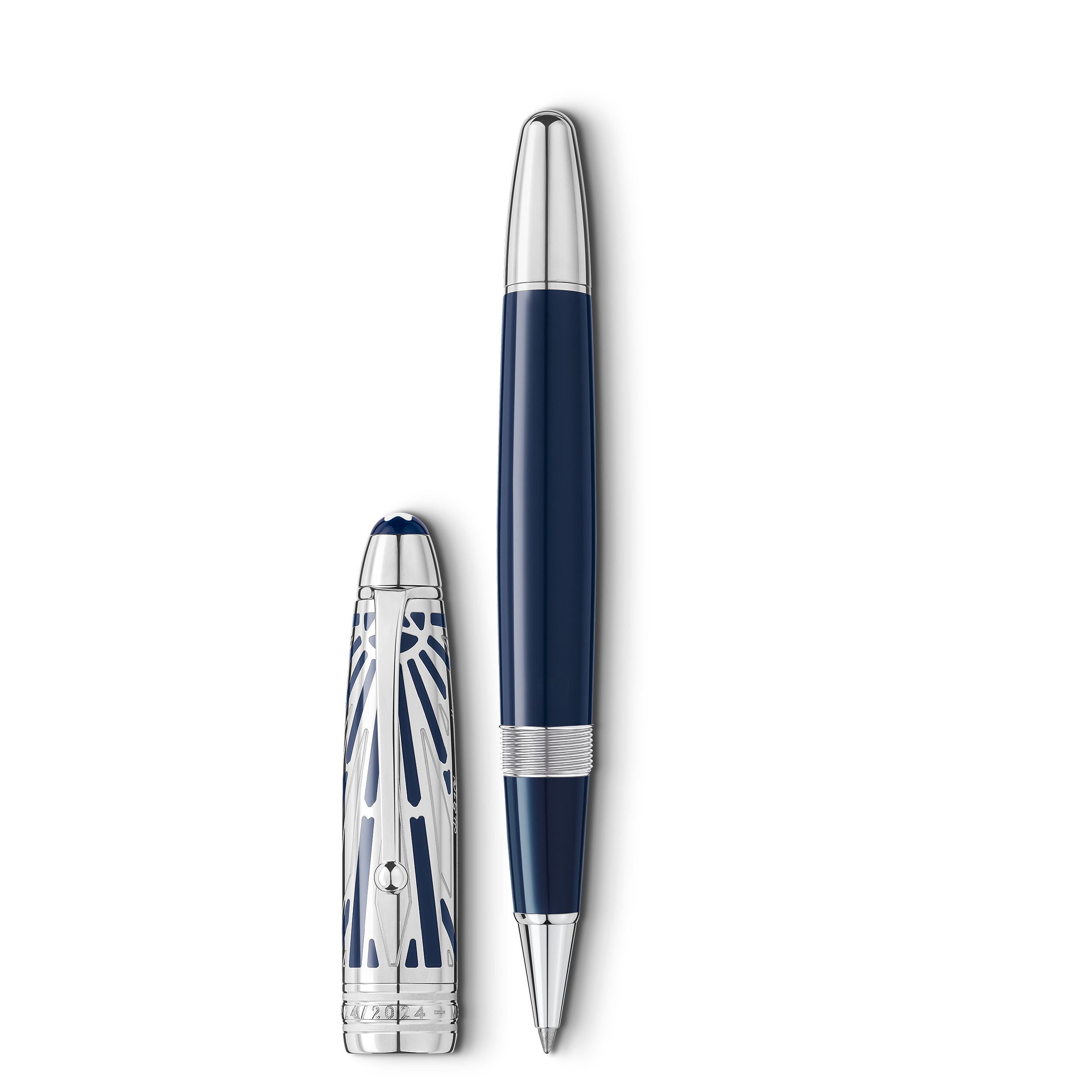Montblanc - Meisterstück The Origin Collection Doué Legrand Rollerball - Metal / Precious Resin - Mb131347 - Rollerballs Blue