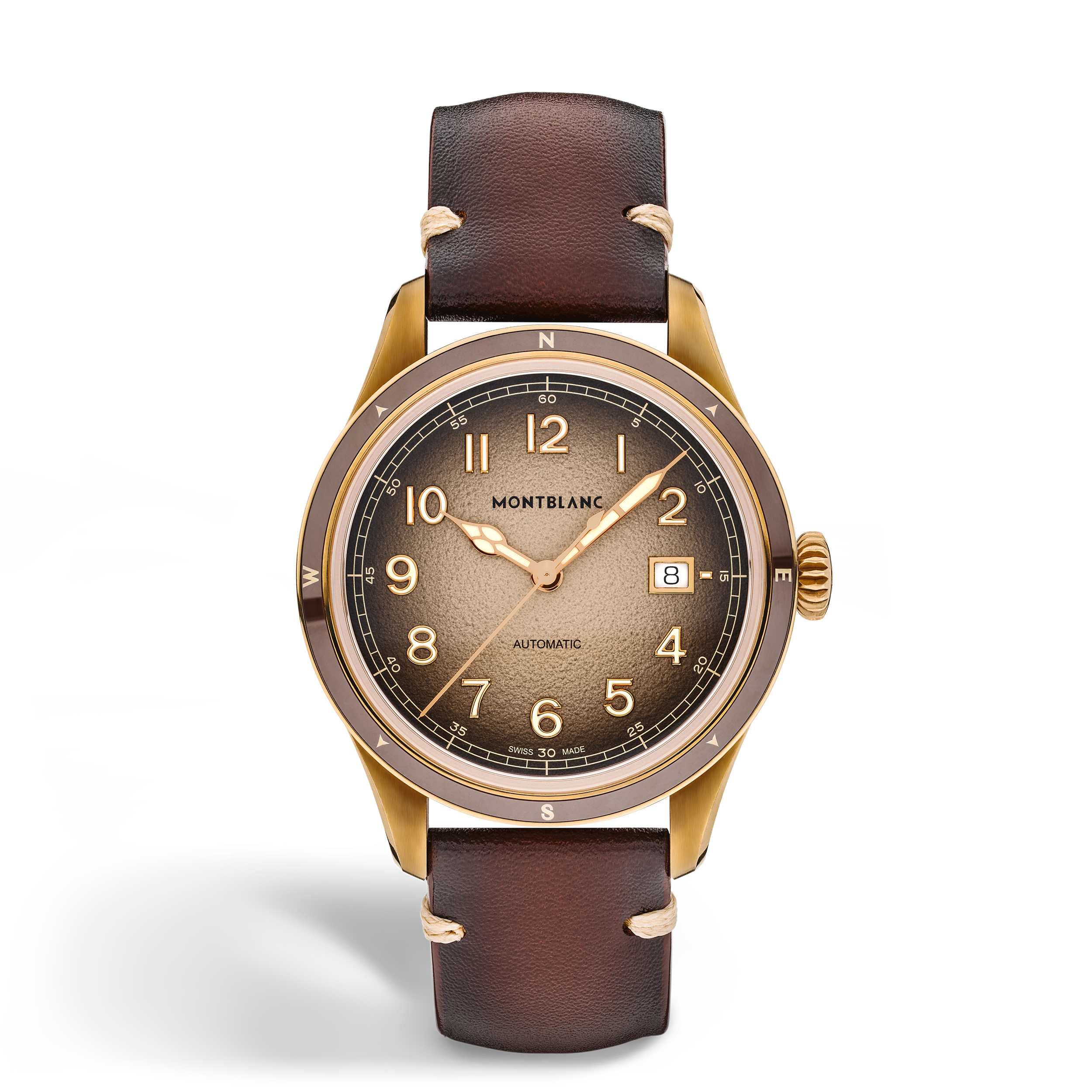 Montblanc - 1858 Automatic Date 0 Oxygen - Mb134339 - Watch   Brown