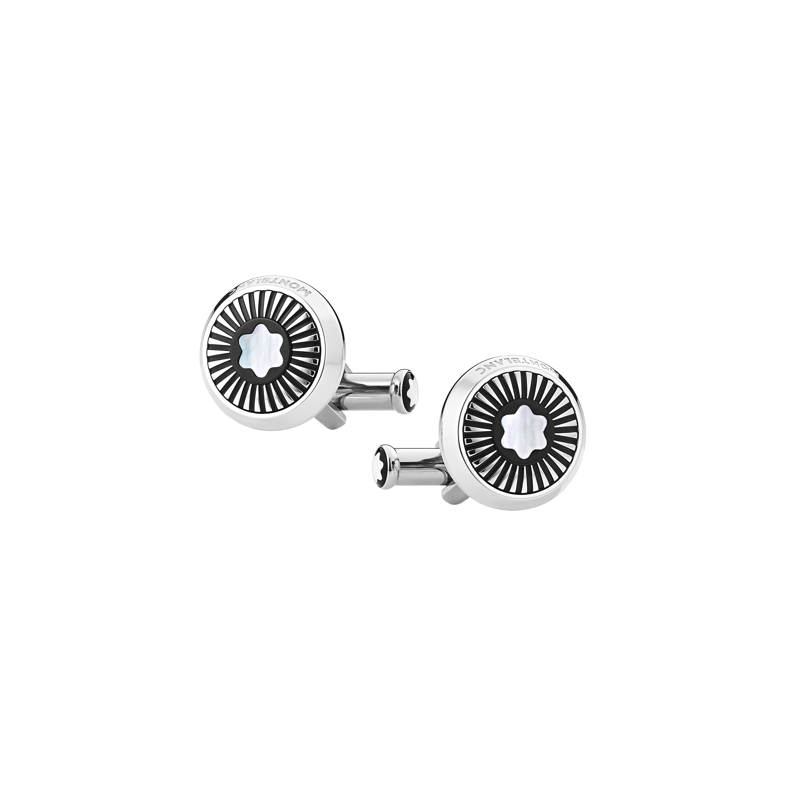 Montblanc Men's - Cufflinks With Mother-Of-Pearl Snowcap Elem - Stainless Steel Cufflinks