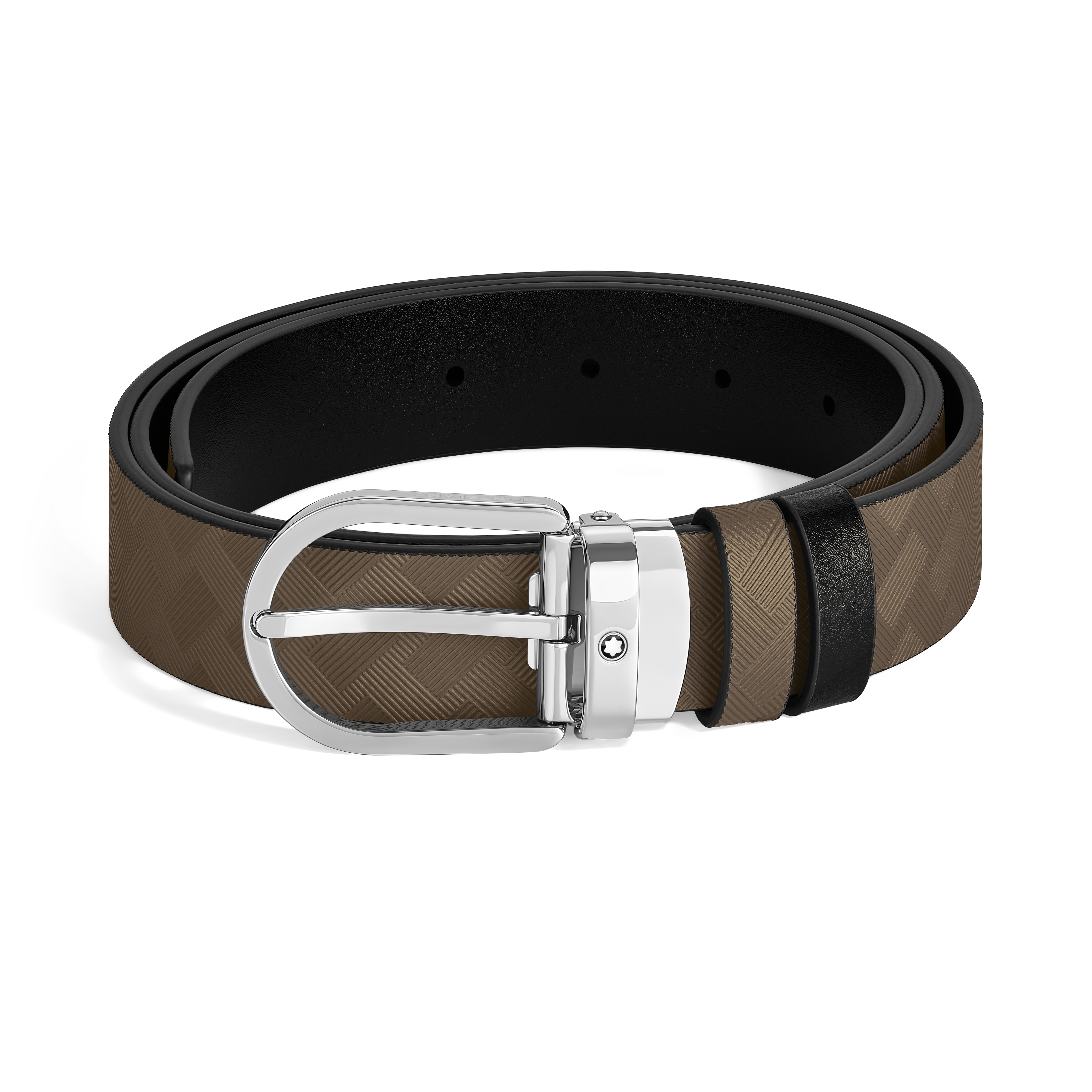  Montblanc - Wendbarer Gürtel Mit Hufeisenförmiger Schließe 30 Mm Aus Extreme Leder - Mb220982 - Gürtel 