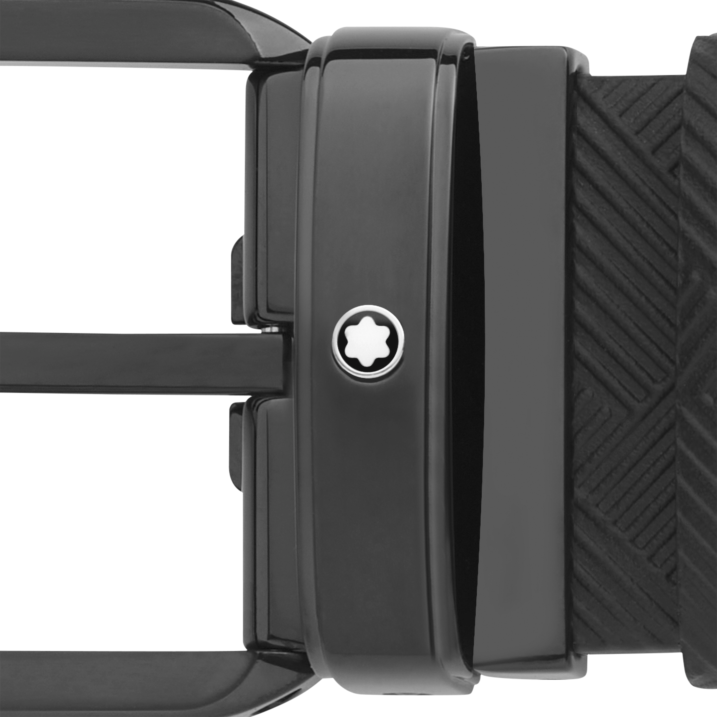  Montblanc - Wendbarer Rechteckiger Gürtel 35 Mm Aus Extreme Leder - Schwarz - Leder - Mb130587 - Gürtel 
