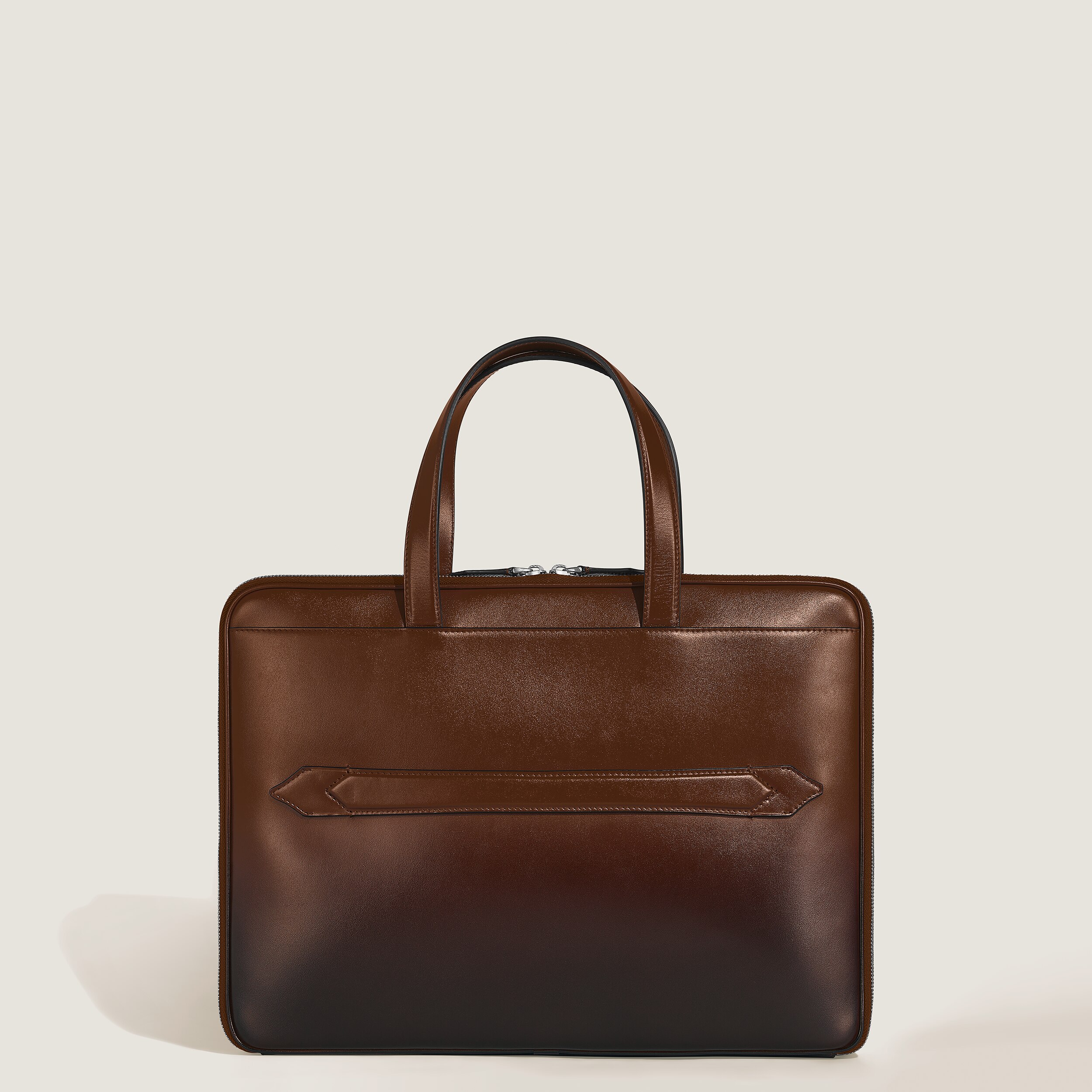  Montblanc - Portadocumenti Sottile In Pelle Meisterstück - Sfumato Marrone - Pellame - Mb220309 - Cartelle 