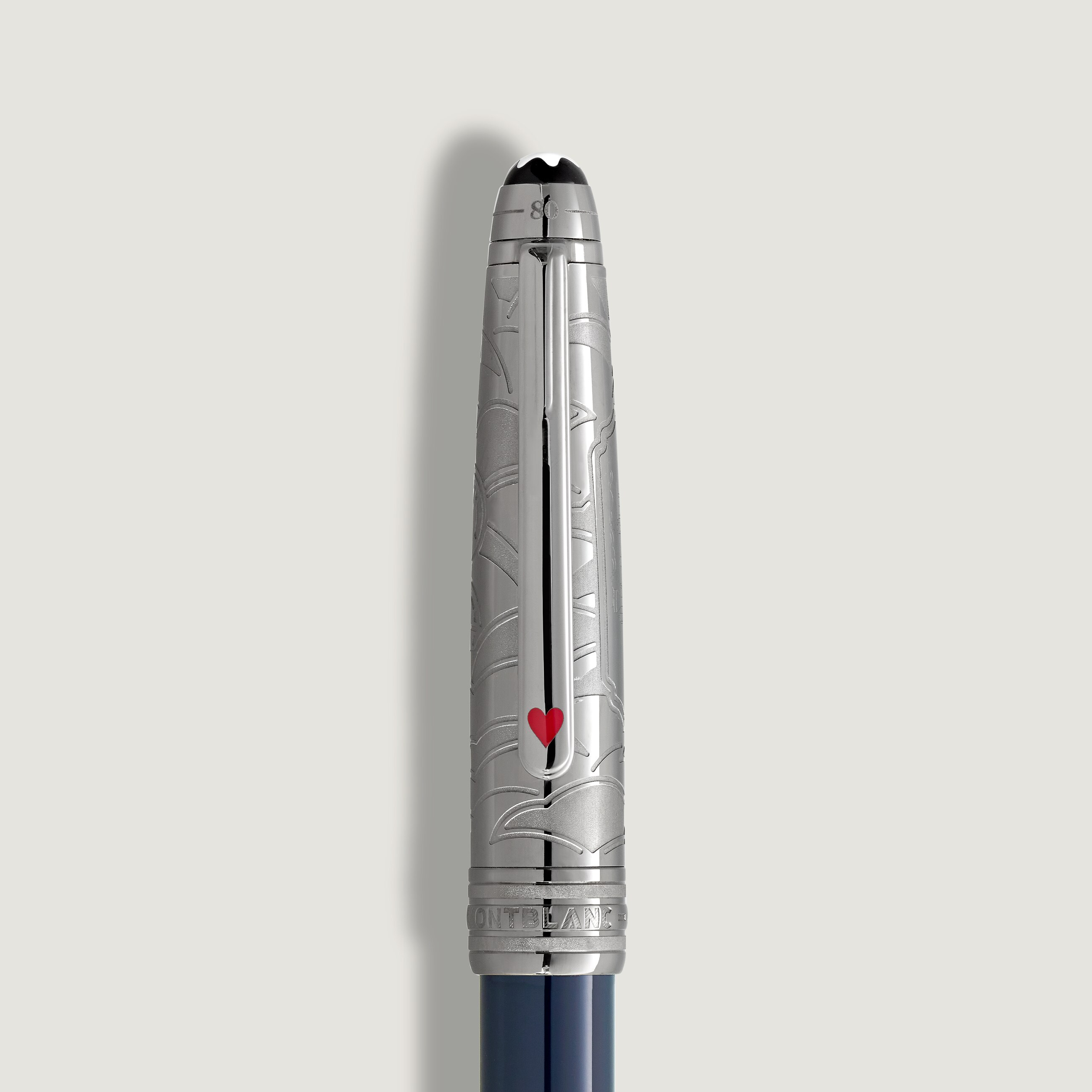  Montblanc - Penna A Sfera Meisterstück Around The World In 80 Days Doué Classique - Blu Scuro - Metallo / Resina Pregiata - Mb132895 - Penne A Sfera 