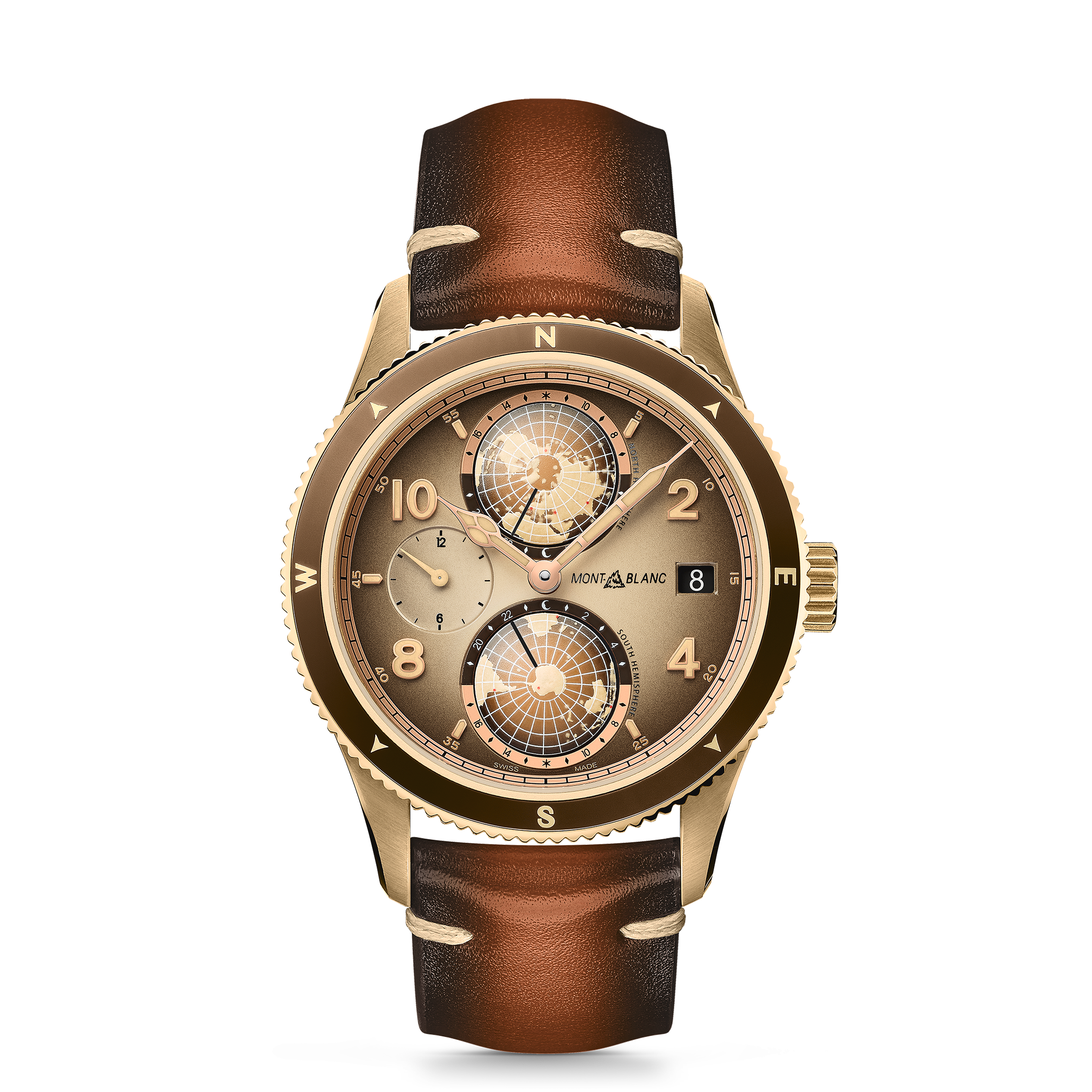 Montblanc - 1858 Geosphere Limited Edition - 1858 Pieces - Cupro-Aluminium - Titane - Mb128504 - Watch Men's Brown