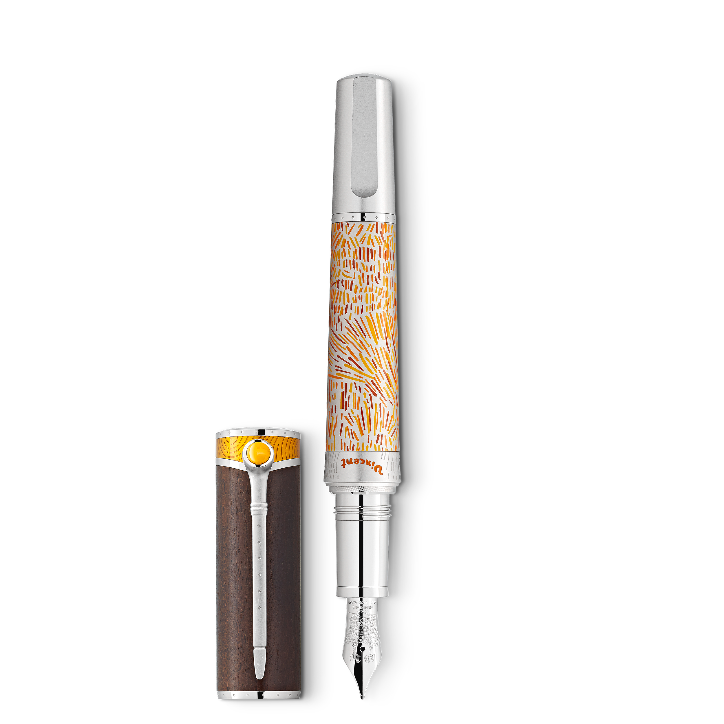 Montblanc - Masters Of Art Homage To Vincent Van Gogh Limited Edition 4810 Fountain Pen - Wood And Lacquer - Mb129154 - Fountain Pens   Multicolour