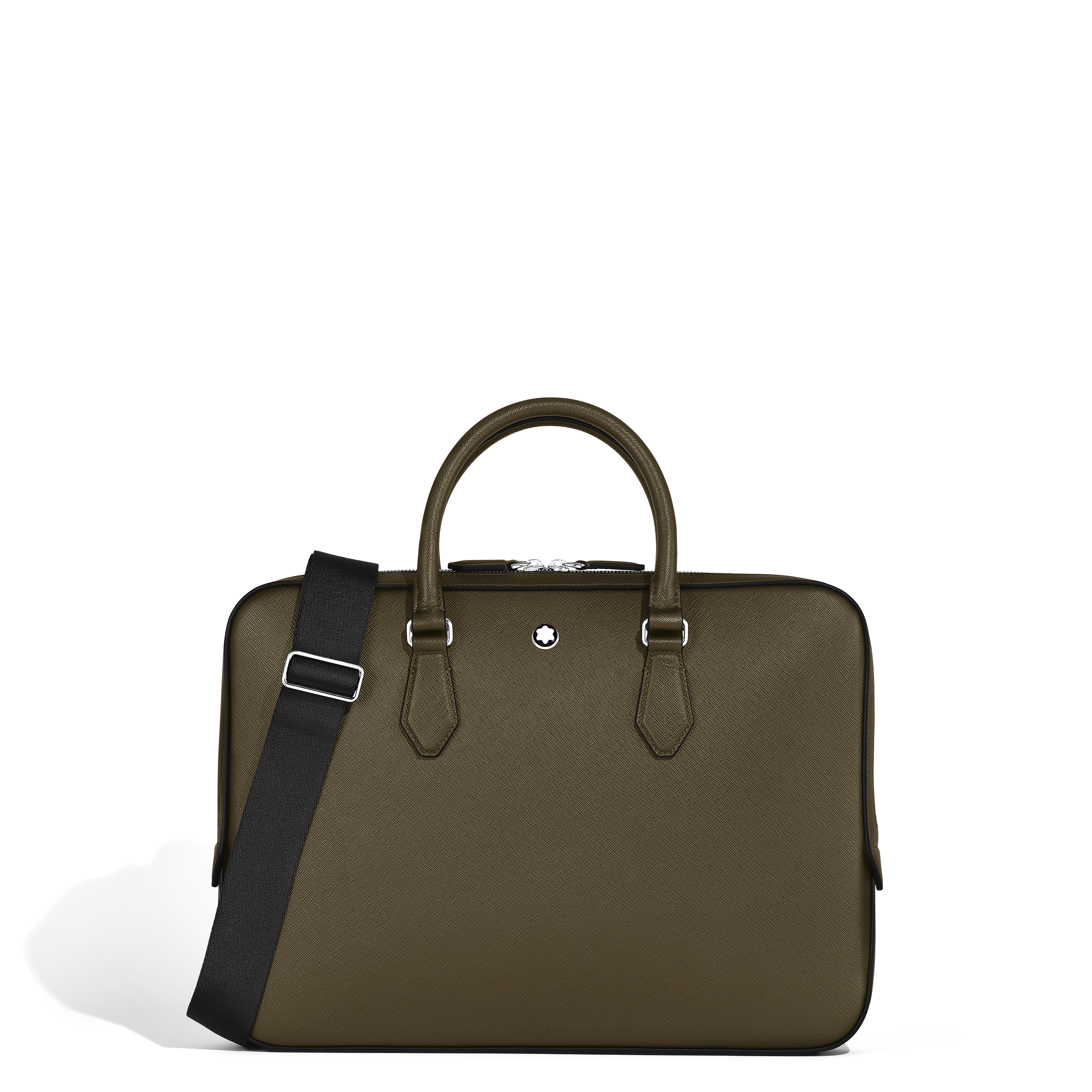 Montblanc - Thin Briefcase In Sartorial Leather - Leather - Mb221548 - Document Cases   Khaki