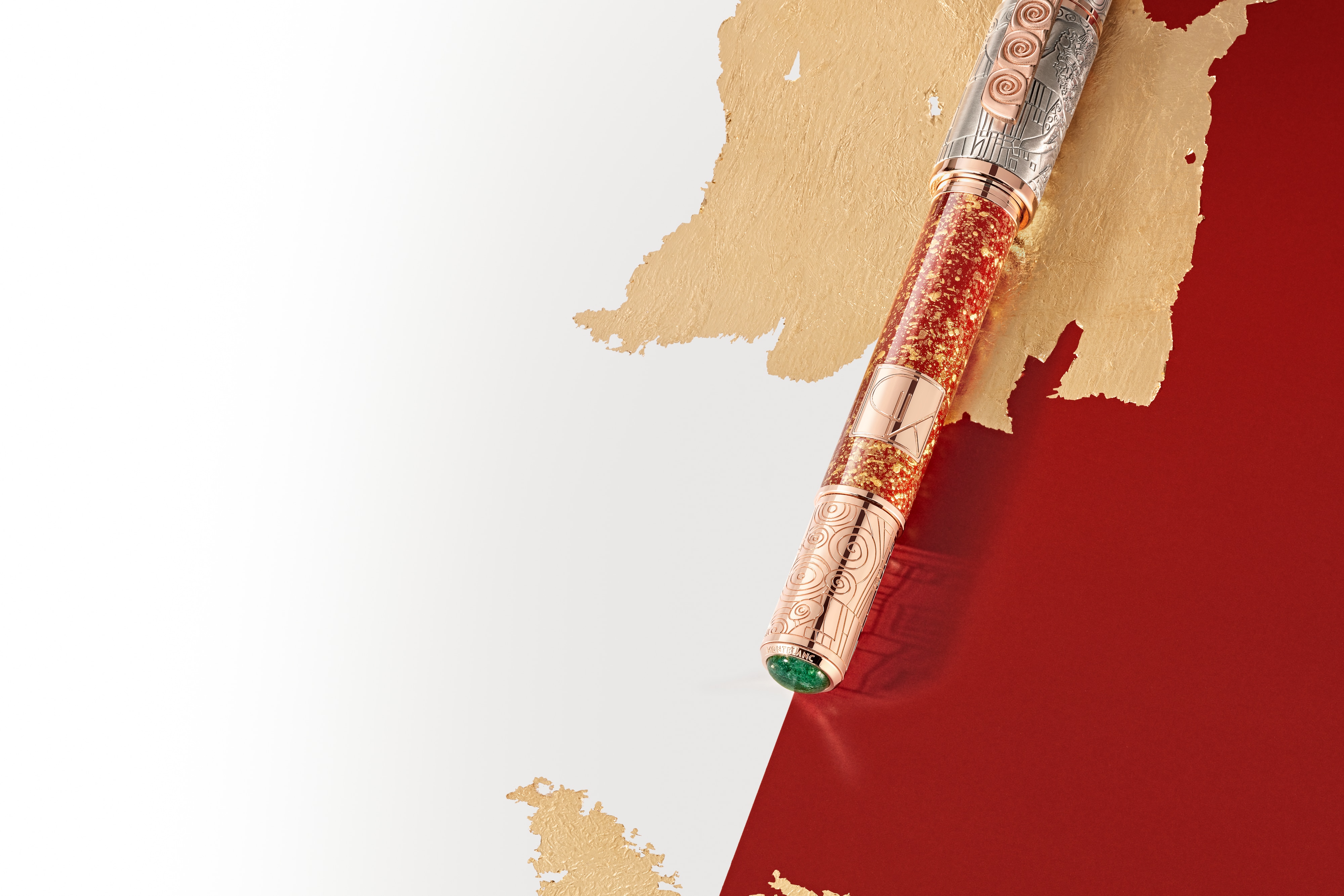  Montblanc - Masters Of Art Homage To Gustav Klimt Limited Edition 161 Füllfederhalter - Mehrfarbig - 750er Rotgold, 925er Sterlingsilber - Mb130228 - 