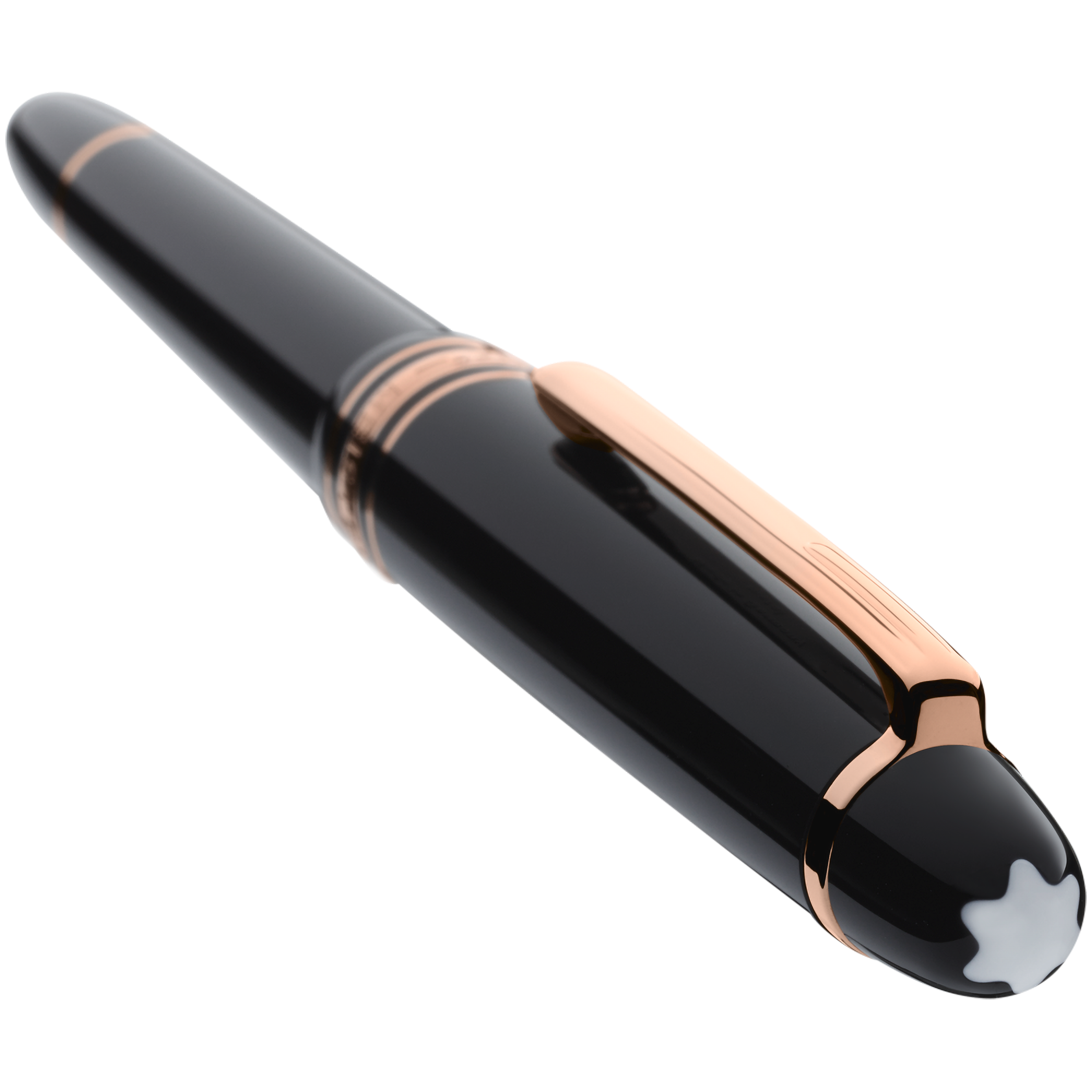  Montblanc - Roller Meisterstück Placcata In Oro Rosa Classique - Nero - Pregiata Resina - Mb132487 - Roller 