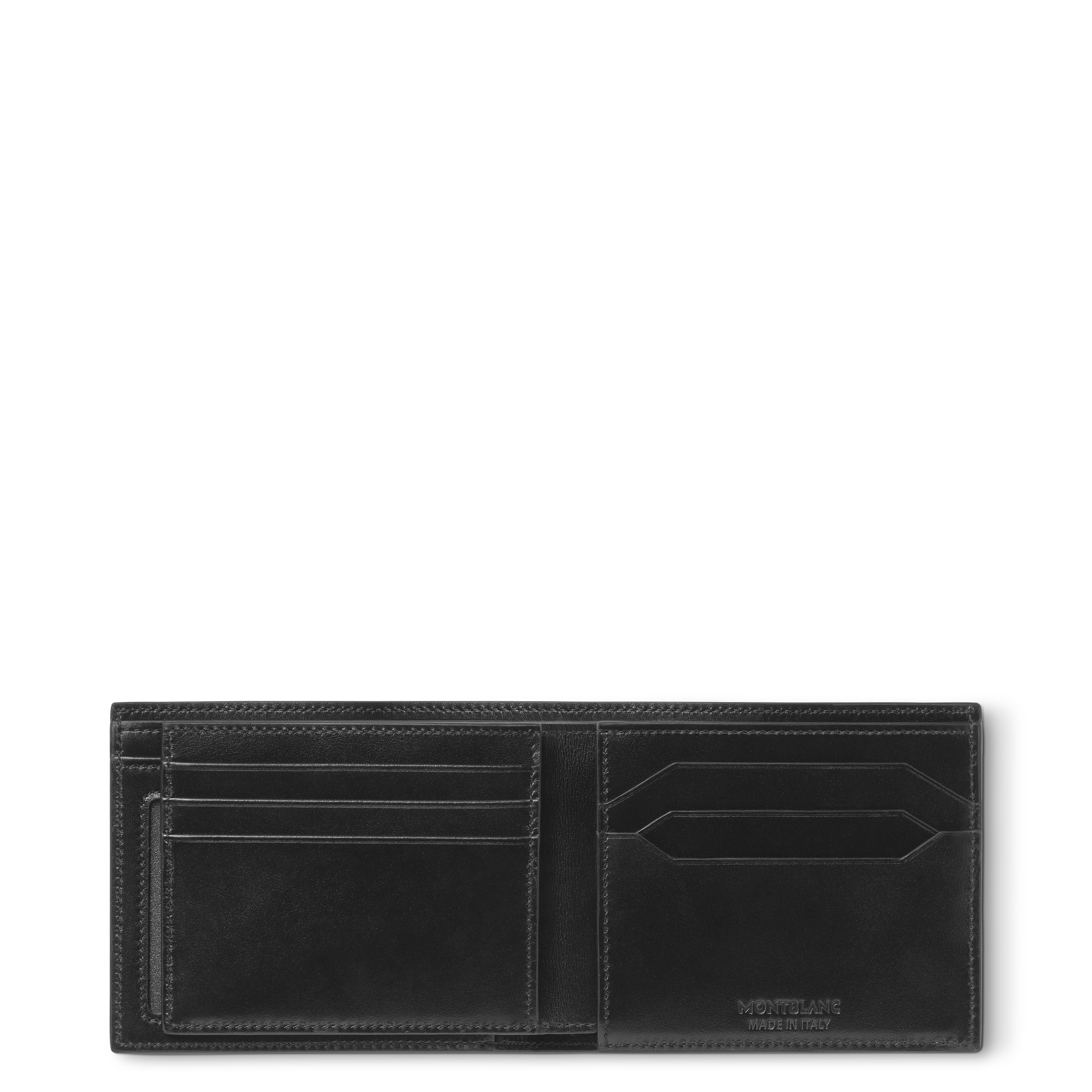  Montblanc - Cartera Para 6 Tarjetas Con 2 Bolsillos Transparentes De Piel Meisterstück - Negro - Piel - Mb198314 - Carteras 