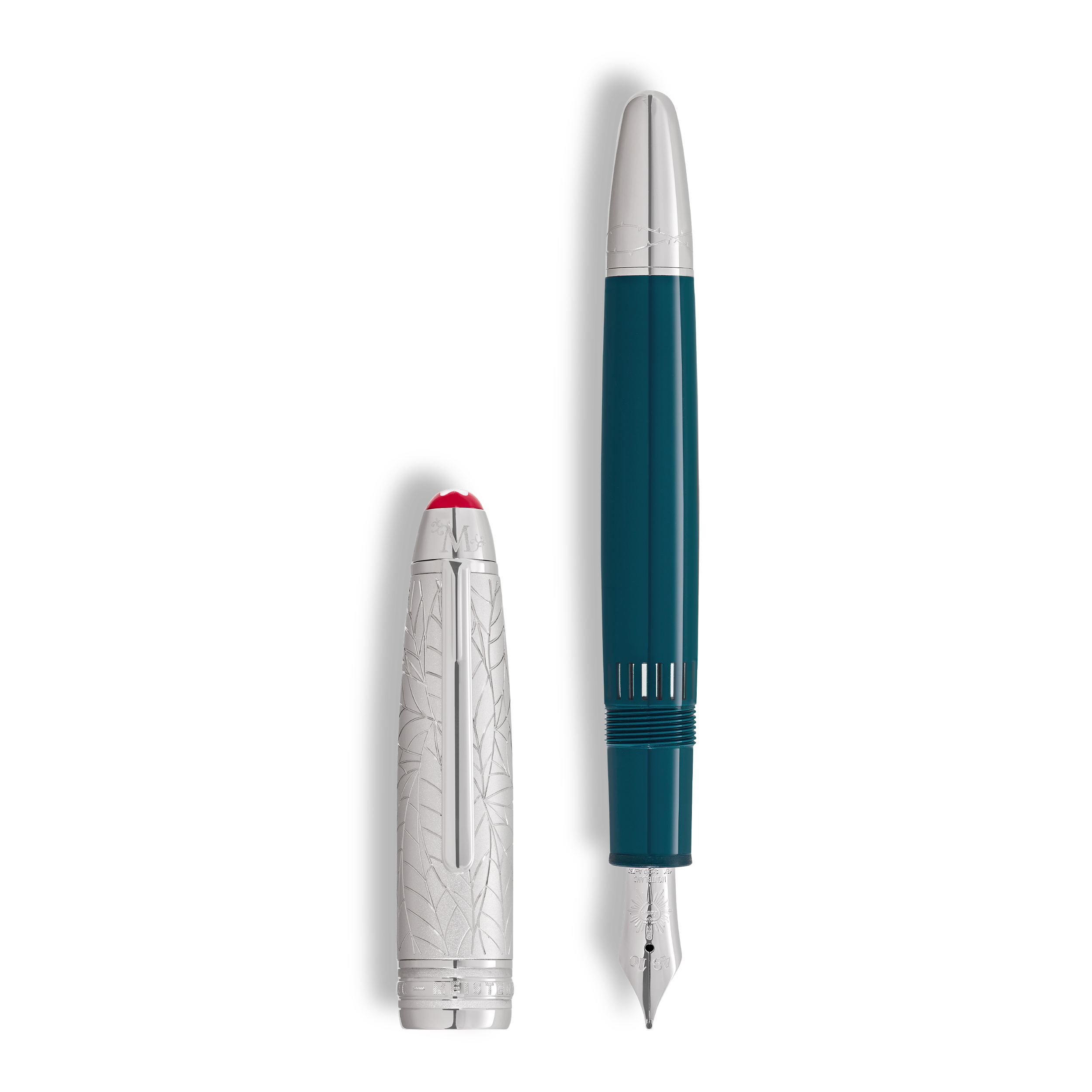 Montblanc - Meisterstück Romeo & Juliet Doué Legrand Fountain Pen - Metal / Precious Resin - Mb132921 - Fountain Pens   Teal