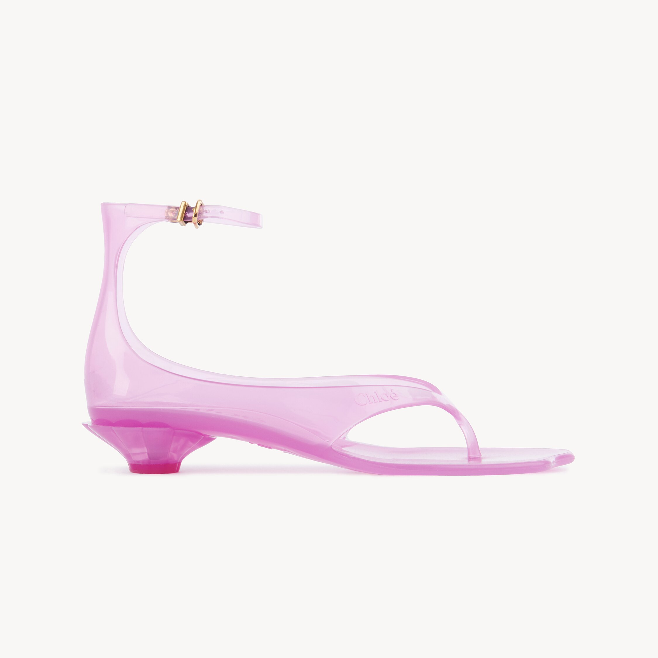 Chloé Chloe Women Fluo Pink Tpu Chloe Jelly Thong Sandals In Pink Fizz