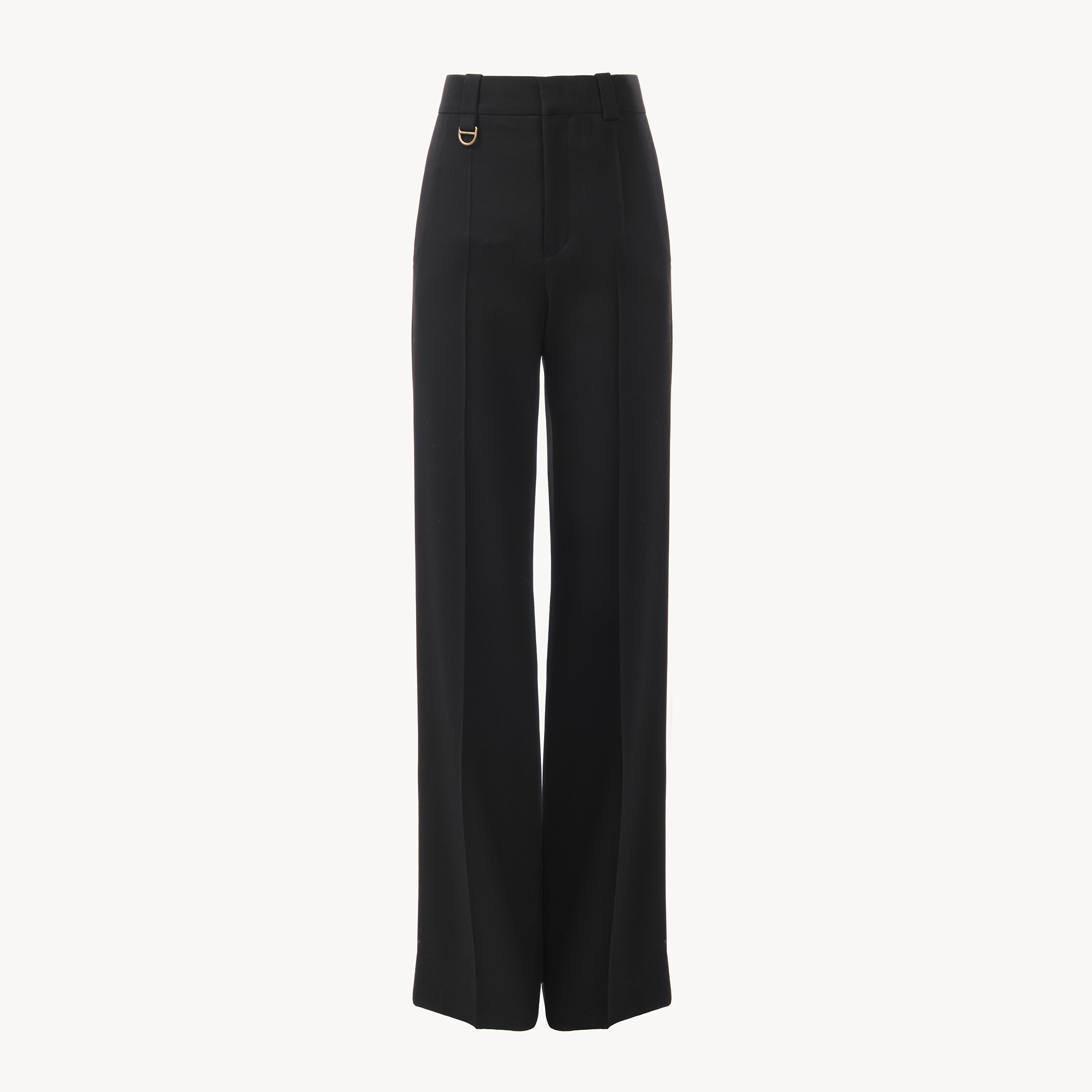 Chloé Pantalon De Costume En Laine Grain De Poudre In Black