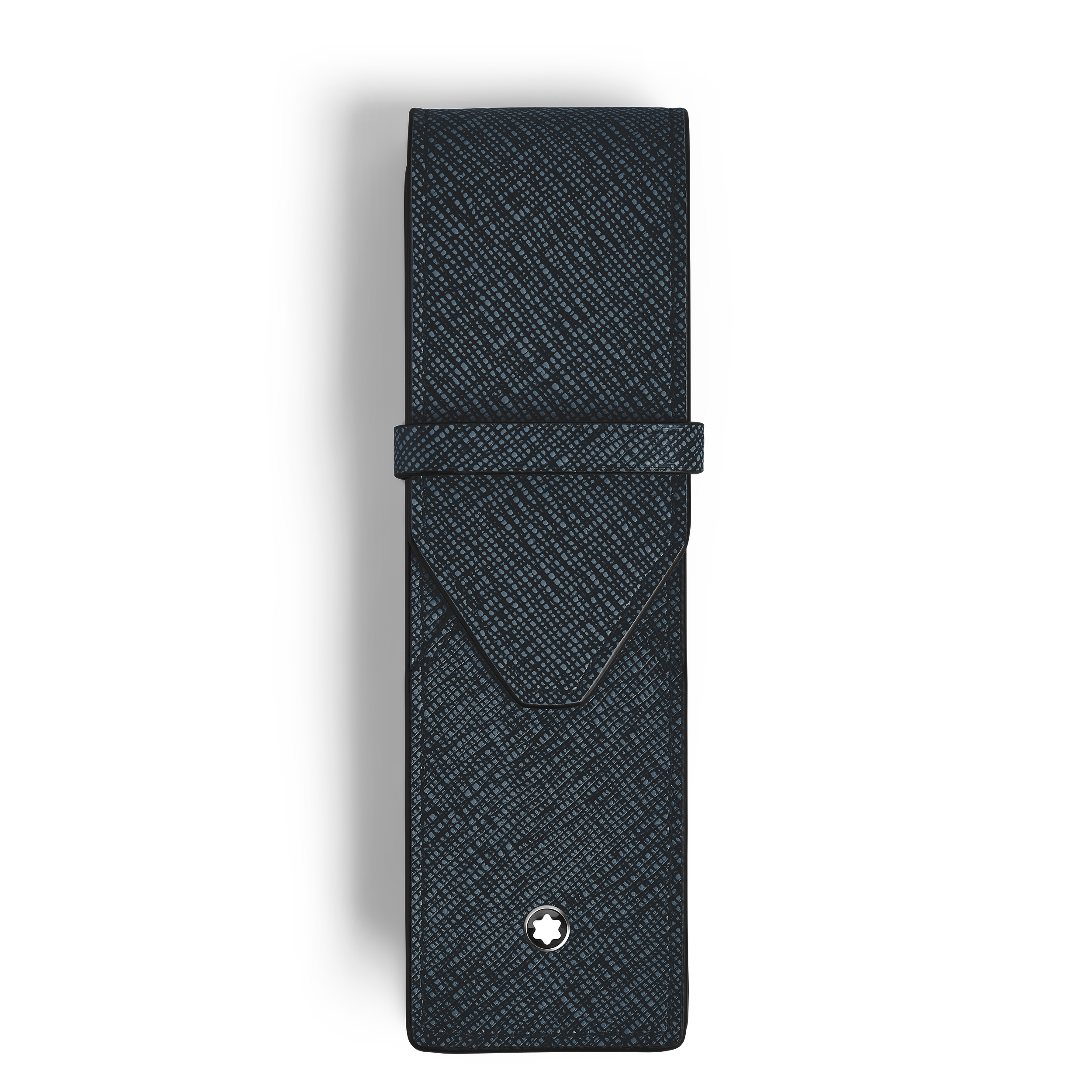 Montblanc - Envelope 2-Pen Pouch - Leather - Mb220354 - Pen Pouches   Tweed Blue