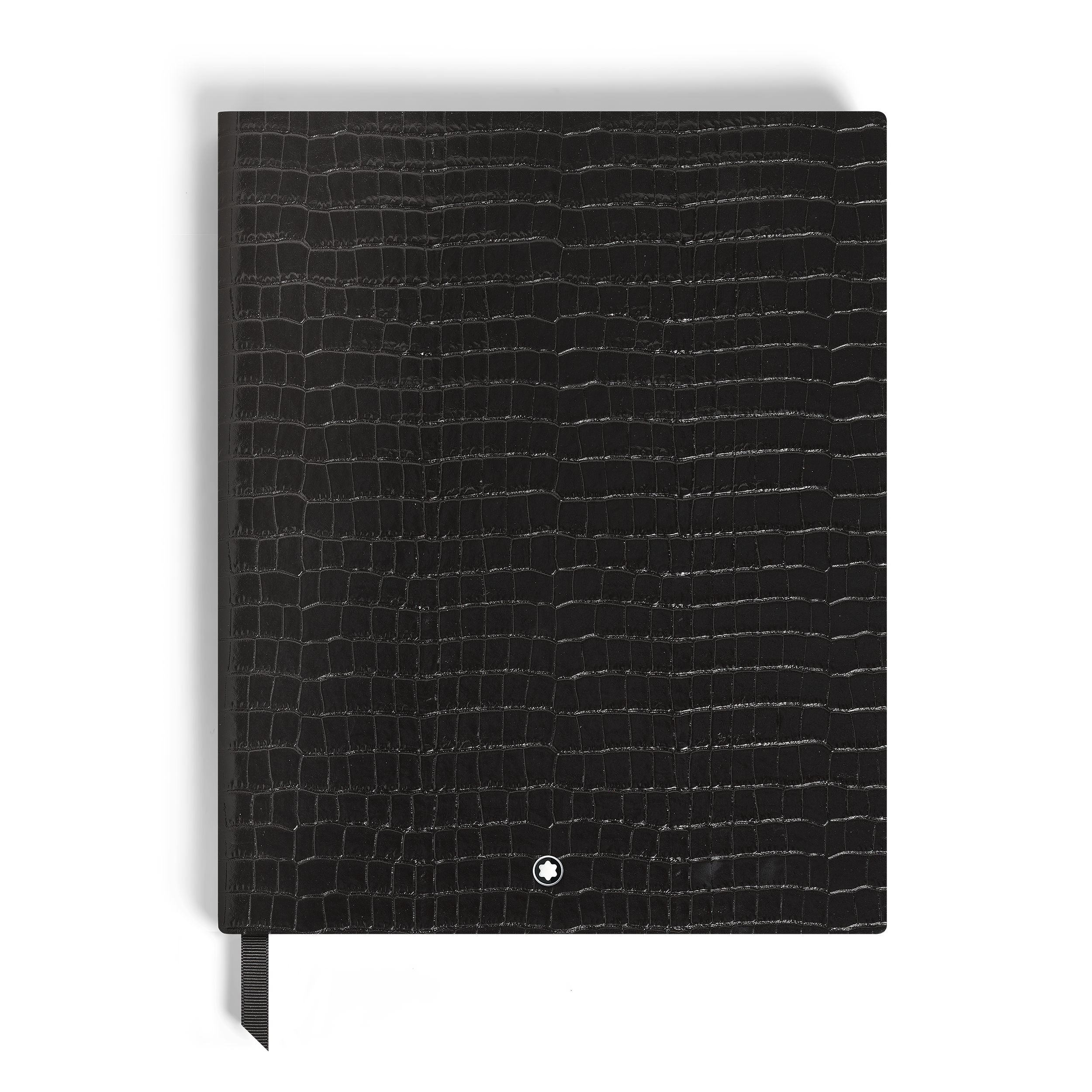 Montblanc - Large Notebook In Croco-Embossed Leather  Lined Pages - Paper - Mb135977 - Notebooks   Black