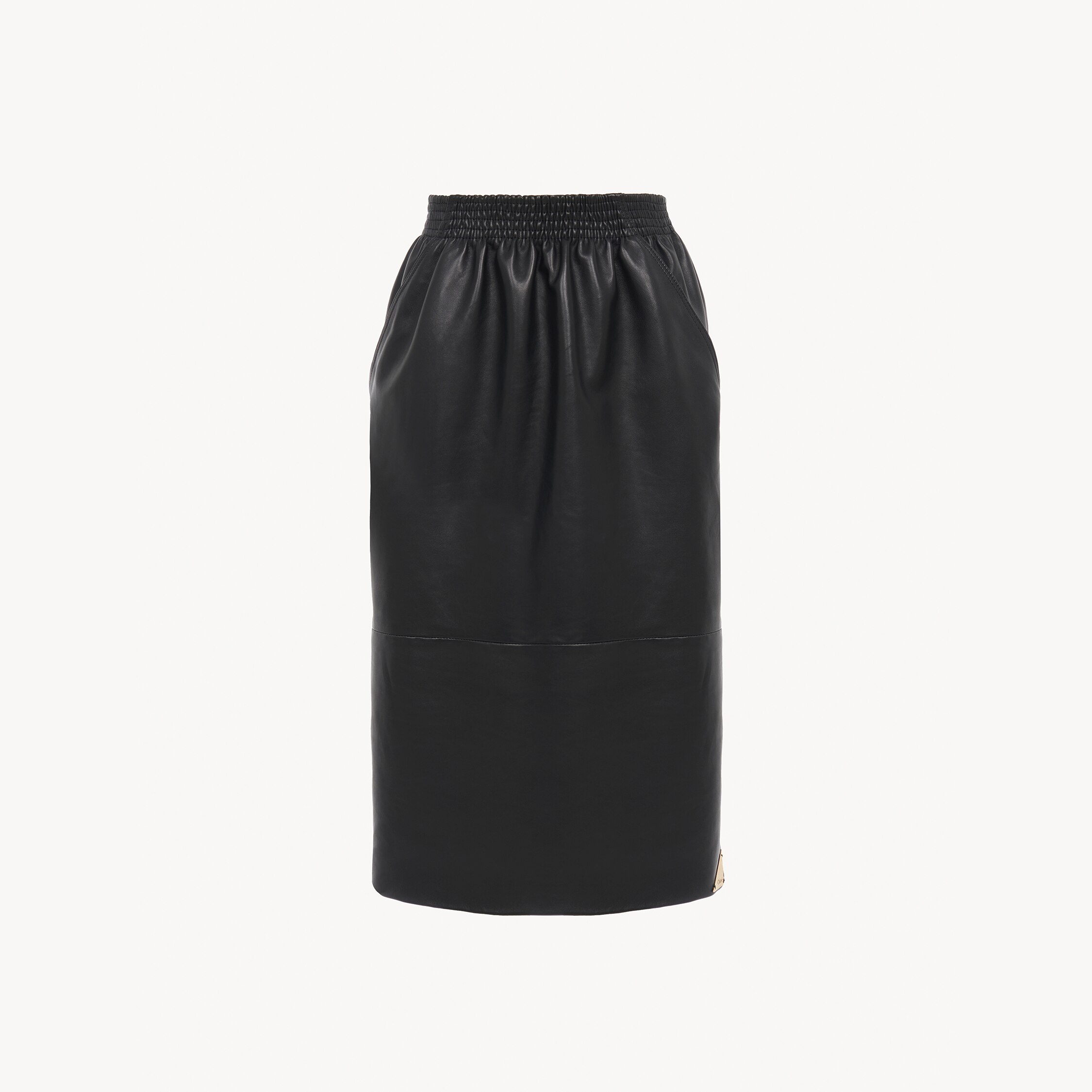 Chloé Knee-length pencil skirt in leather
