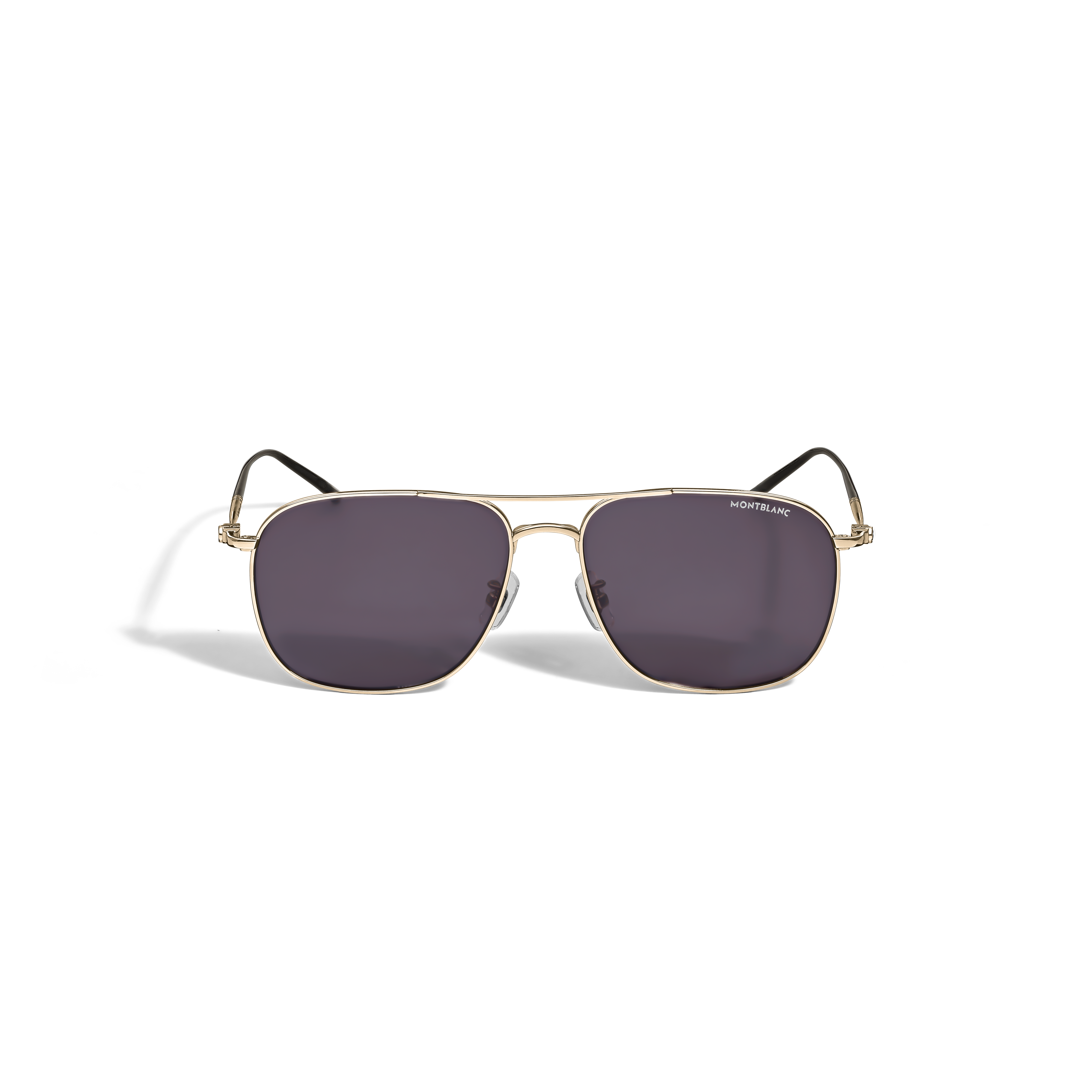  Montblanc - Gafas De Sol Cuadradas Con Montura De Titanio Dorado - Oro - Titanio - Mb135563 - Gafas De Sol 