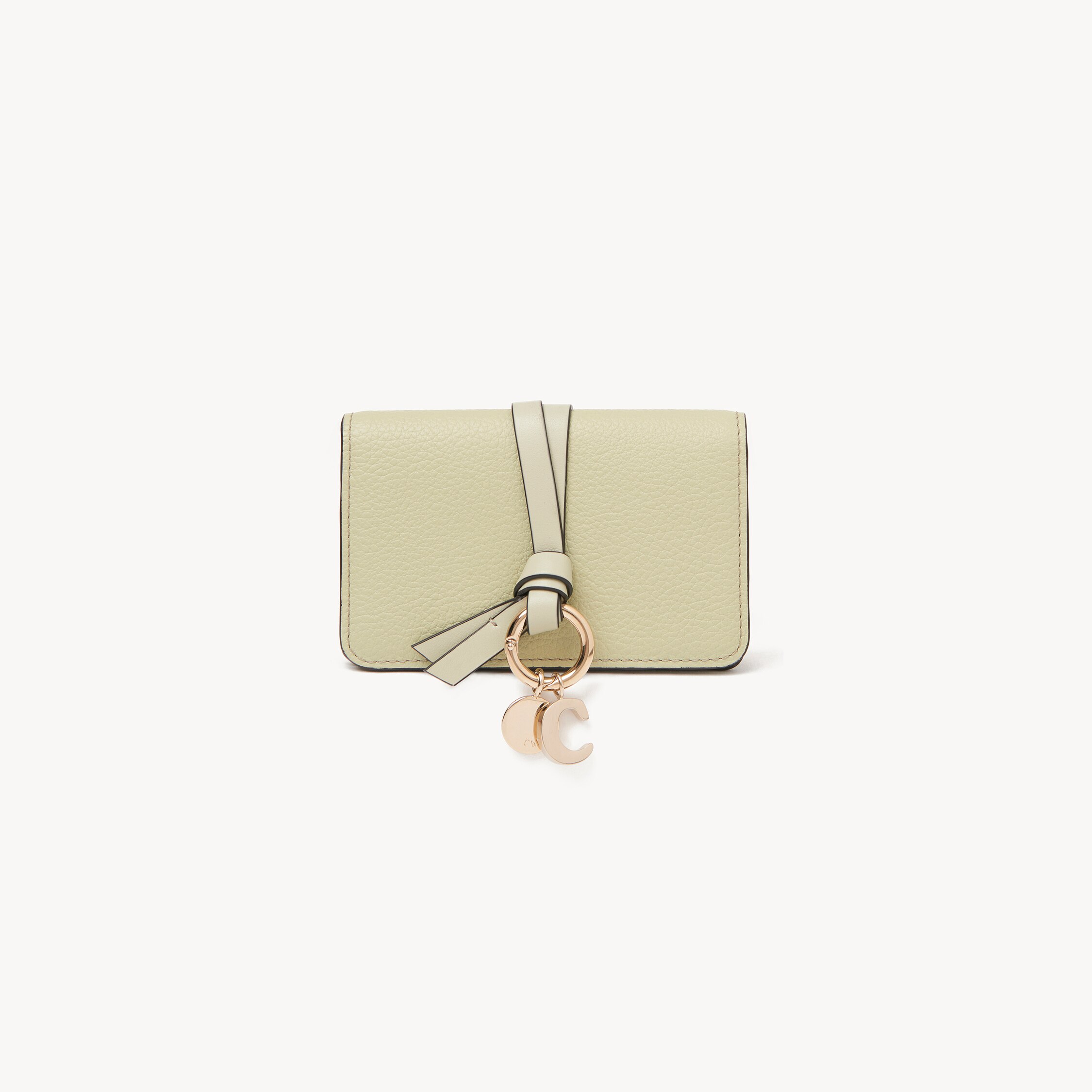 Chloé Alphabet Card Holder In Grained Leather