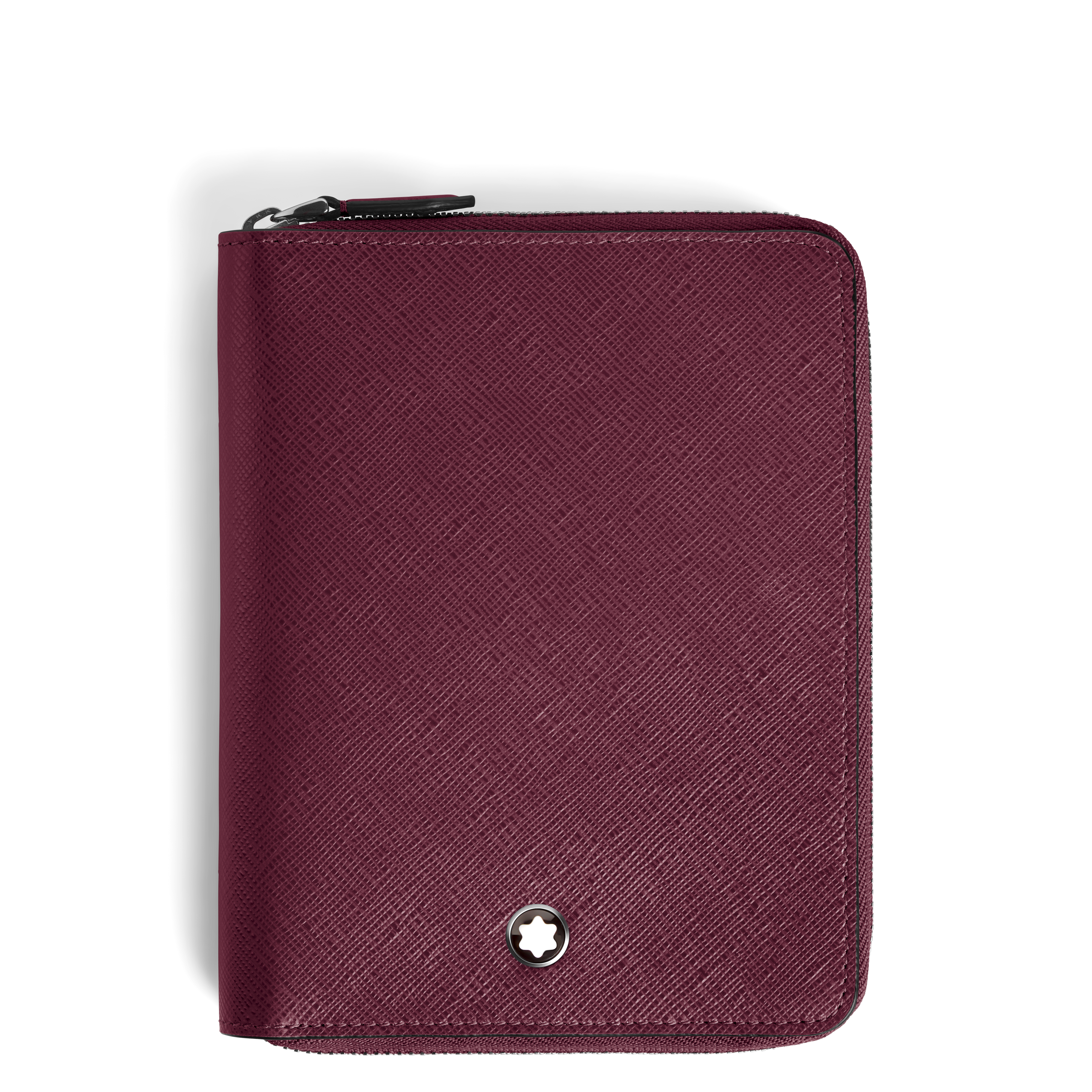 Montblanc - 5-Pen Pouch With Zip In Sartorial Leather - Leather - Mb199384 - Pen Pouches   Cassis