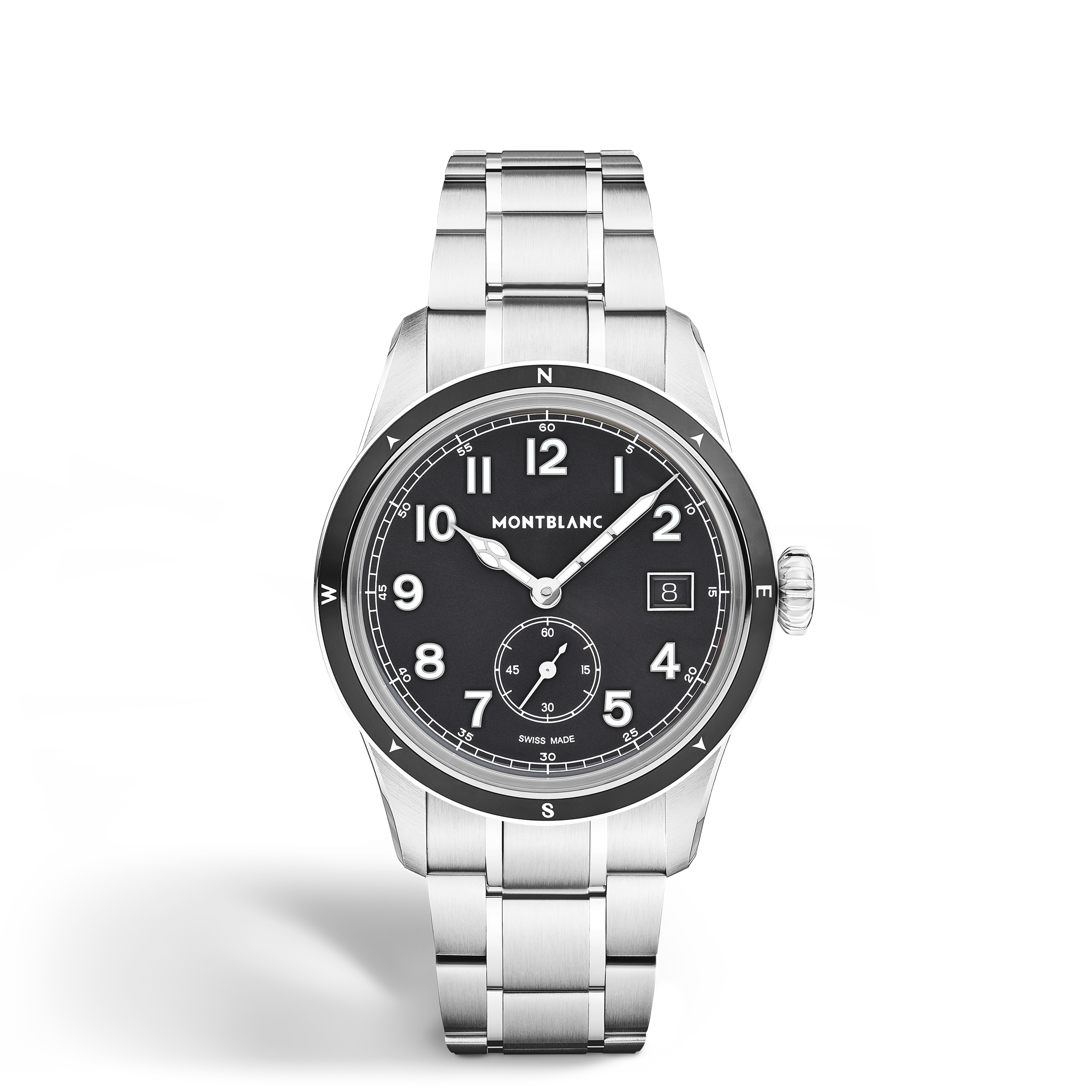 Montblanc - 1858 Small Second 0 Oxygen - Steel - Ceramic - Mb136355 - Watch   Black
