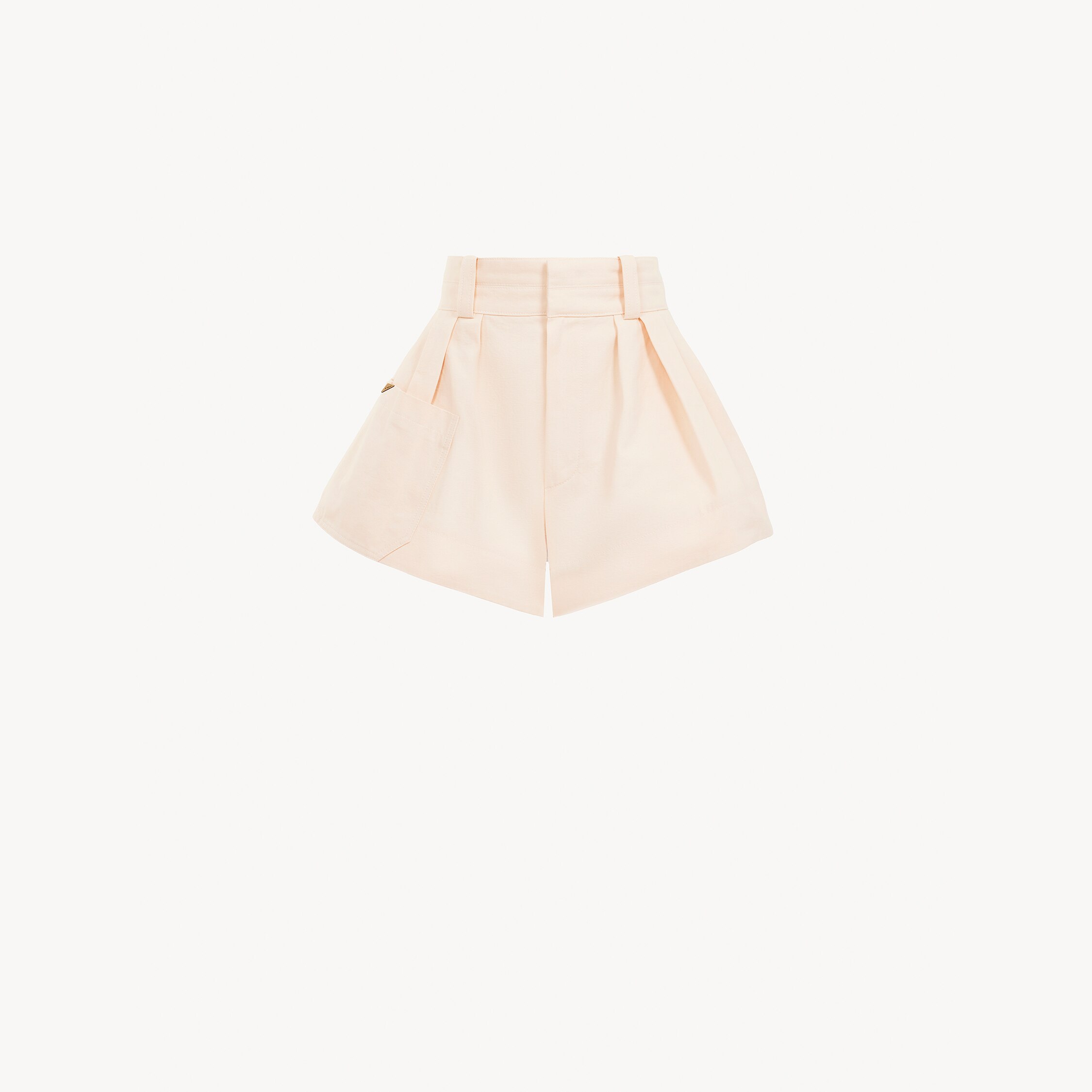 Chloé Mini-short Taille Haute En Toile De Coton In Neutral