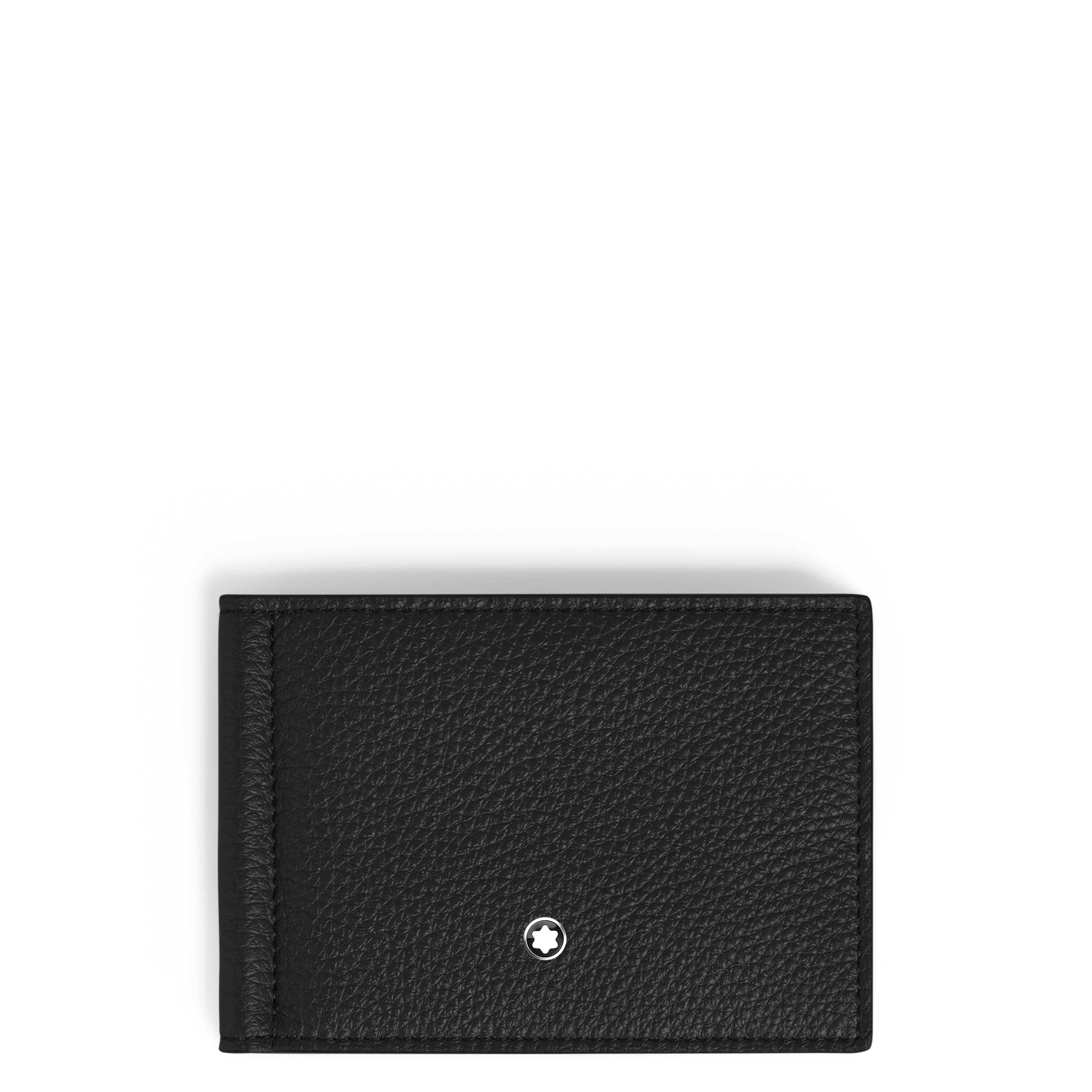 Montblanc - Wallet 6Cc With Money Clip In Grain Leather - Leather - Mb221402 - Wallets Men's Black