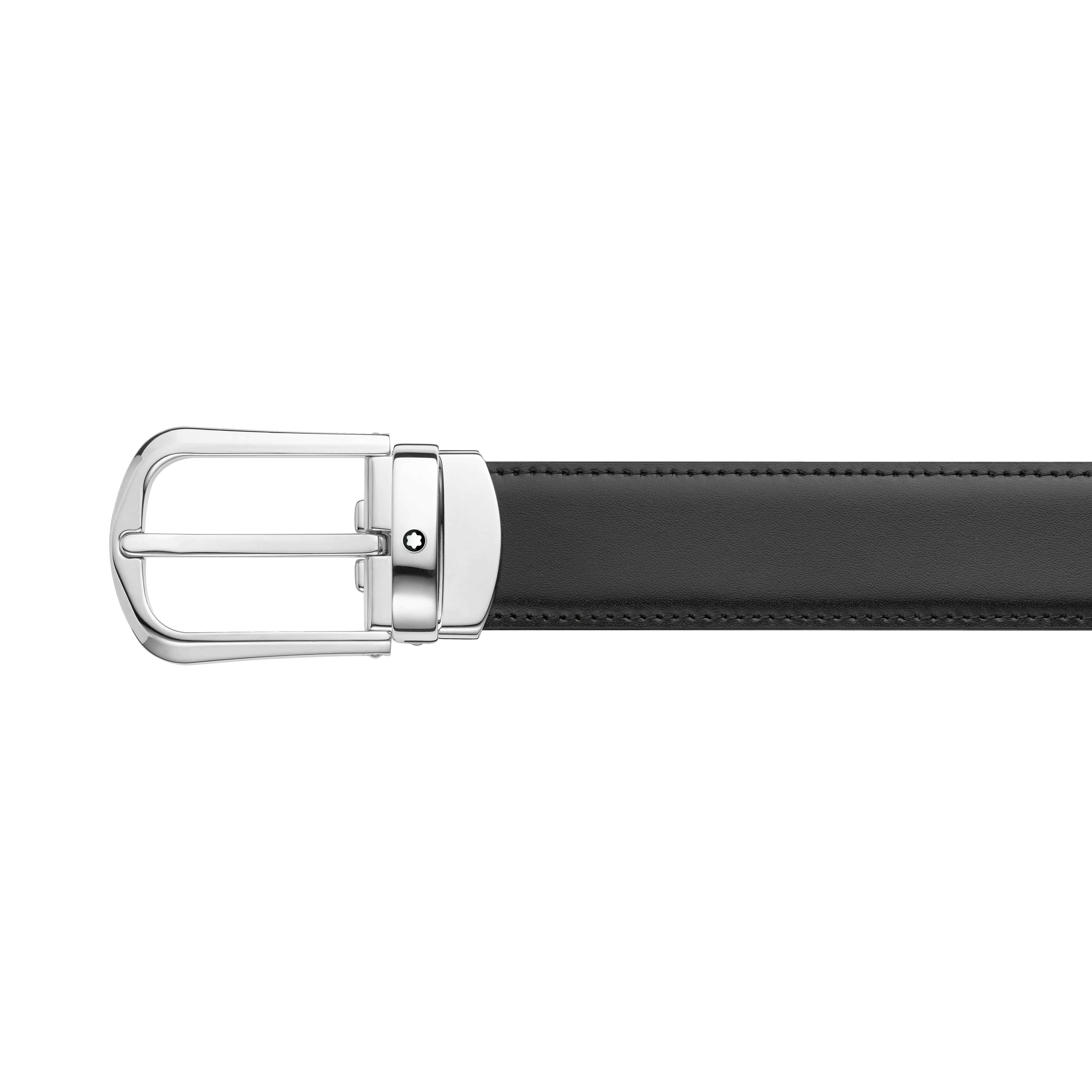  Montblanc - Wendbarer Gürtel Mit Hufeisenförmiger Schließe 30 Mm Aus Leder - Schwarz | Braun - Leder - Mb114412 - Gürtel 
