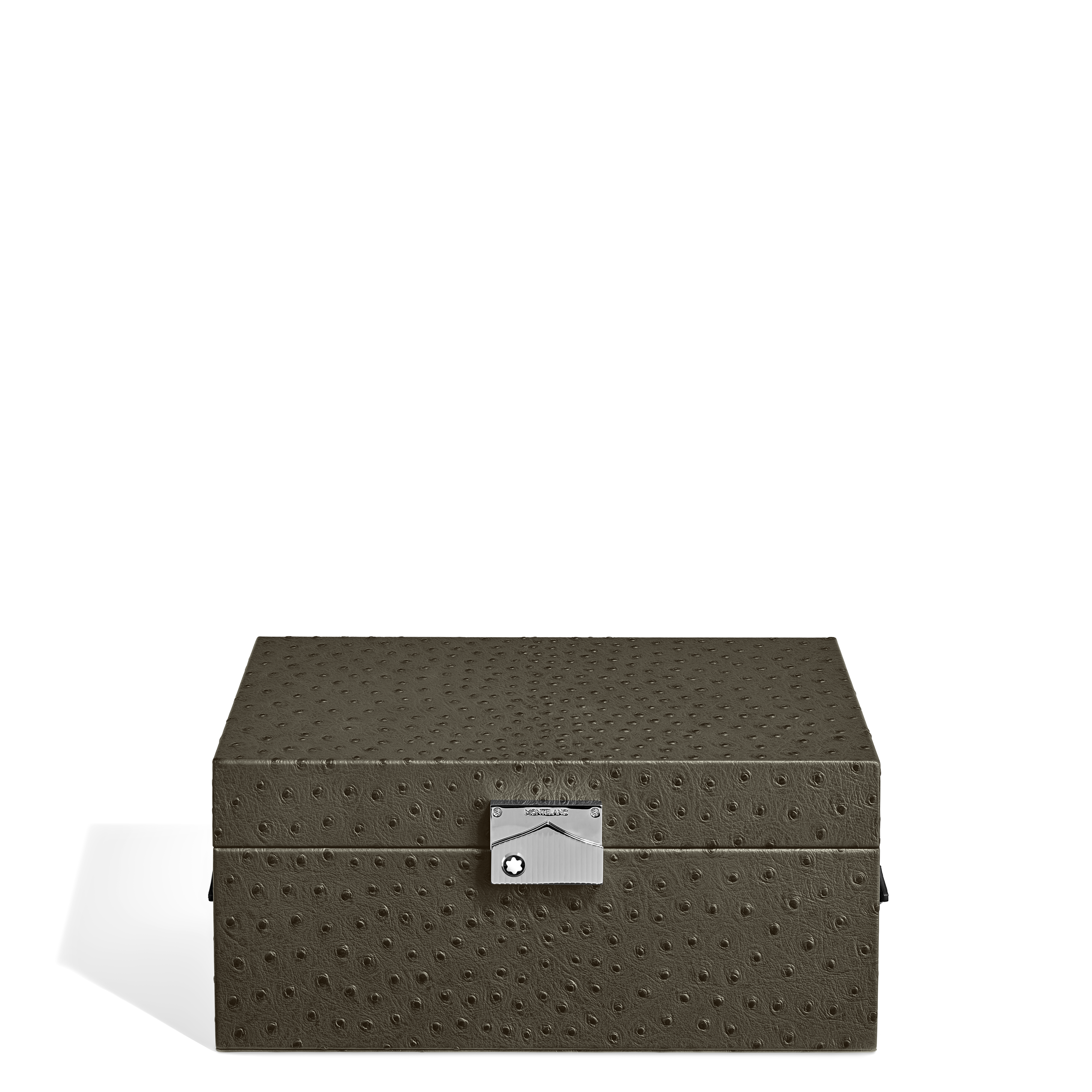 Montblanc - Writing Instruments Collector Box In Ostrich-Embossed Leather - Leather - Mb136555 - Collector Boxes   Khaki