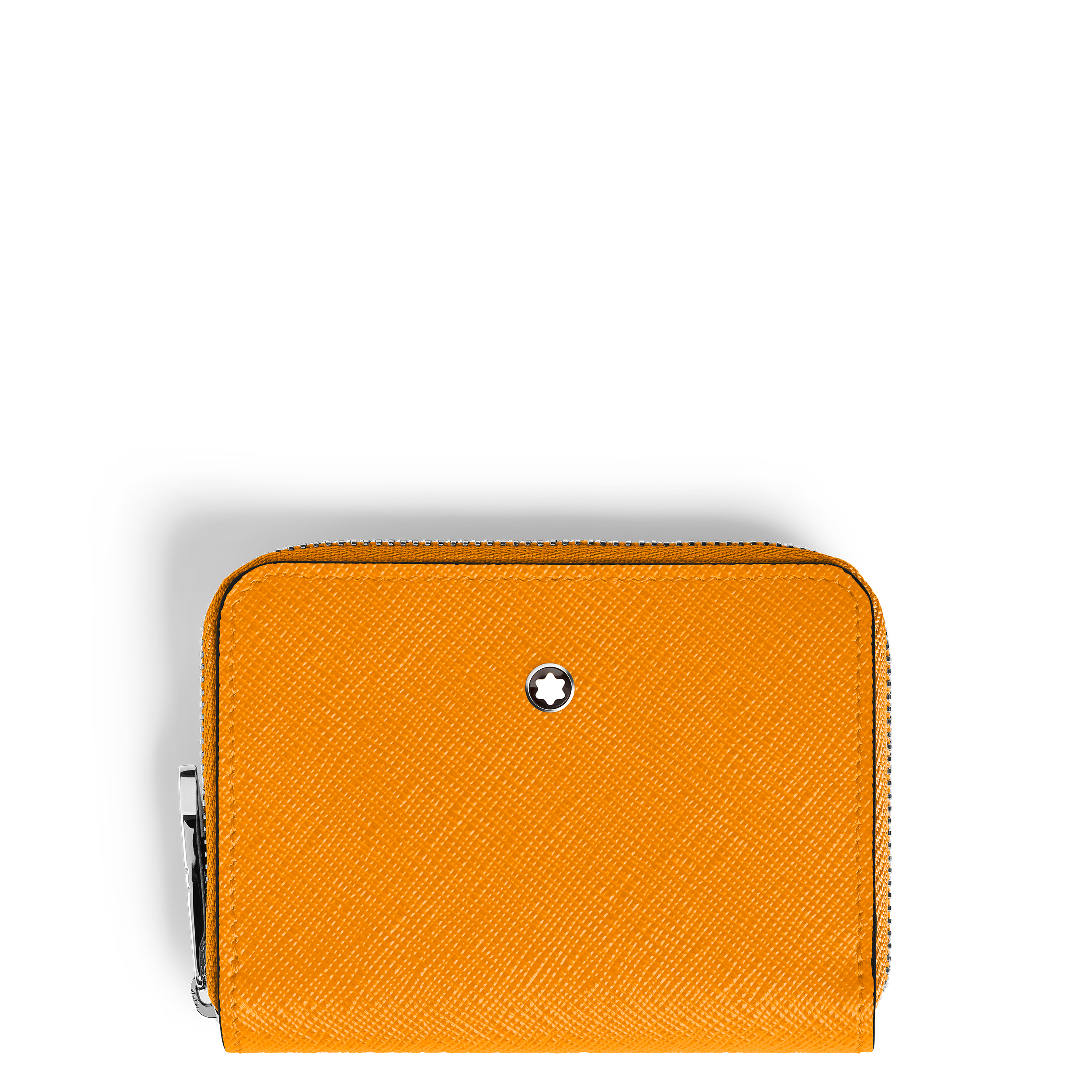 Montblanc - Mini Wallet 2Cc With Zip In Sartorial Leather - Leather - Mb221504 - Wallets   Saffron Orange