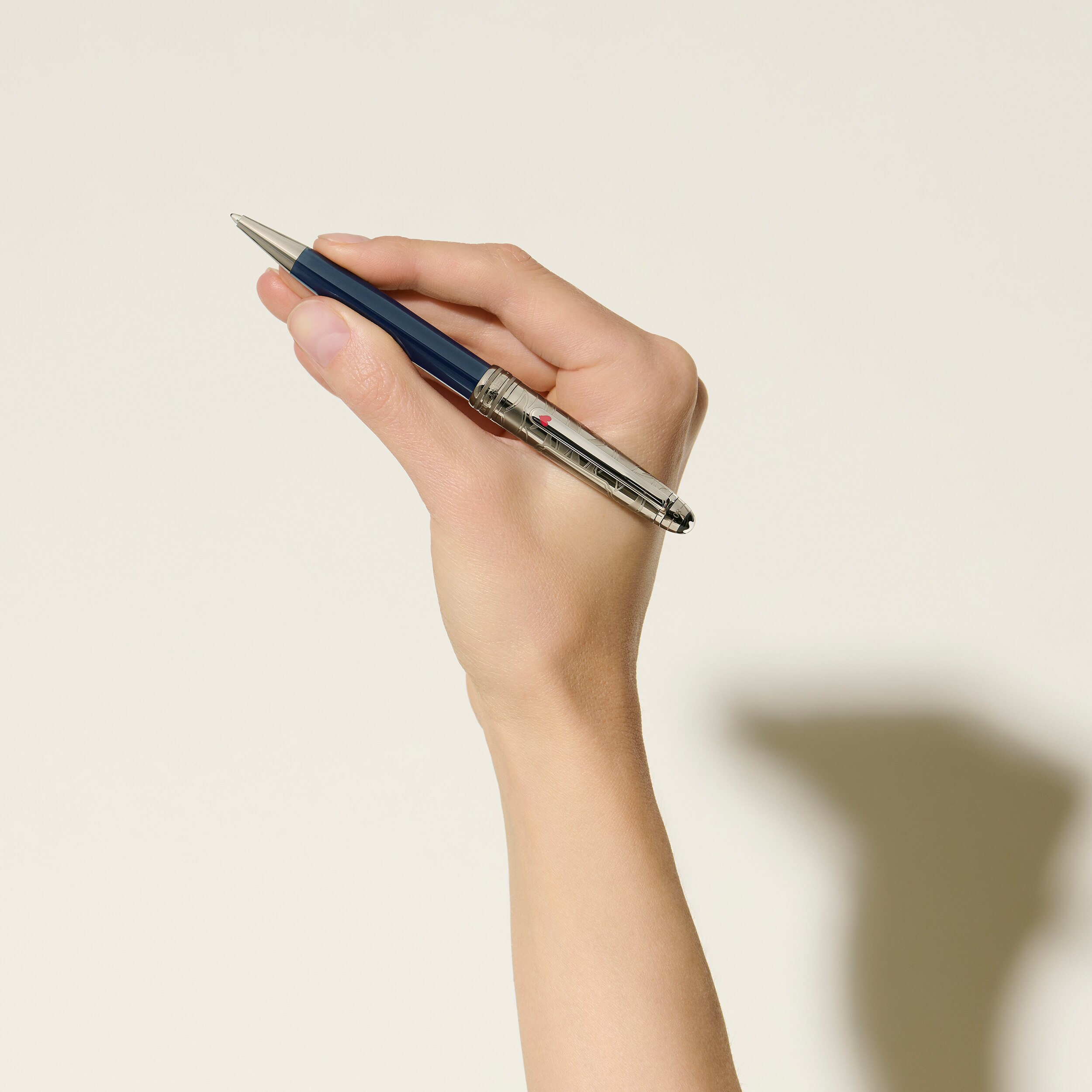  Montblanc - Penna A Sfera Meisterstück Around The World In 80 Days Doué Classique - Blu Scuro - Metallo / Resina Pregiata - Mb132895 - Penne A Sfera 
