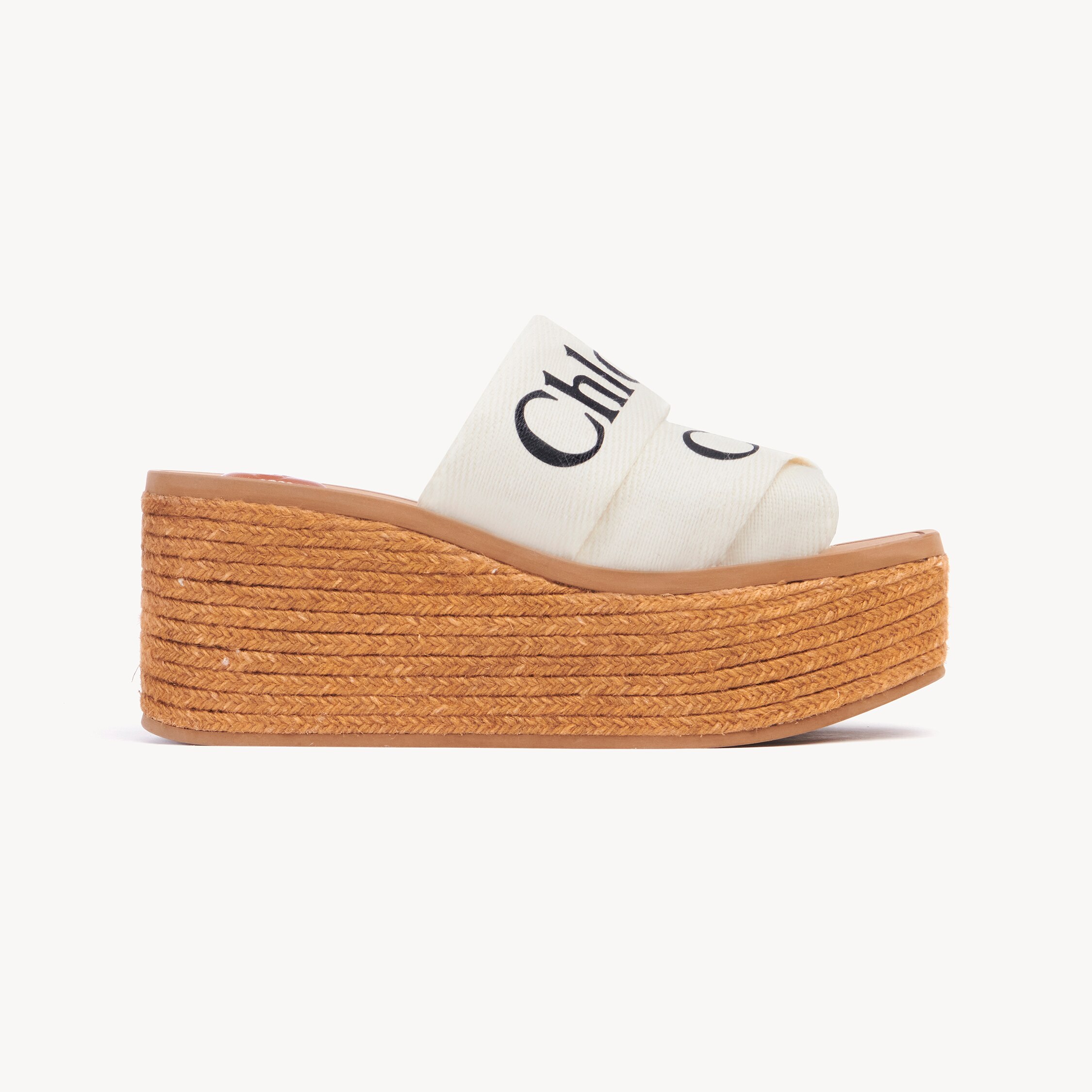 Chloé Woody Wedge Espadrille In White