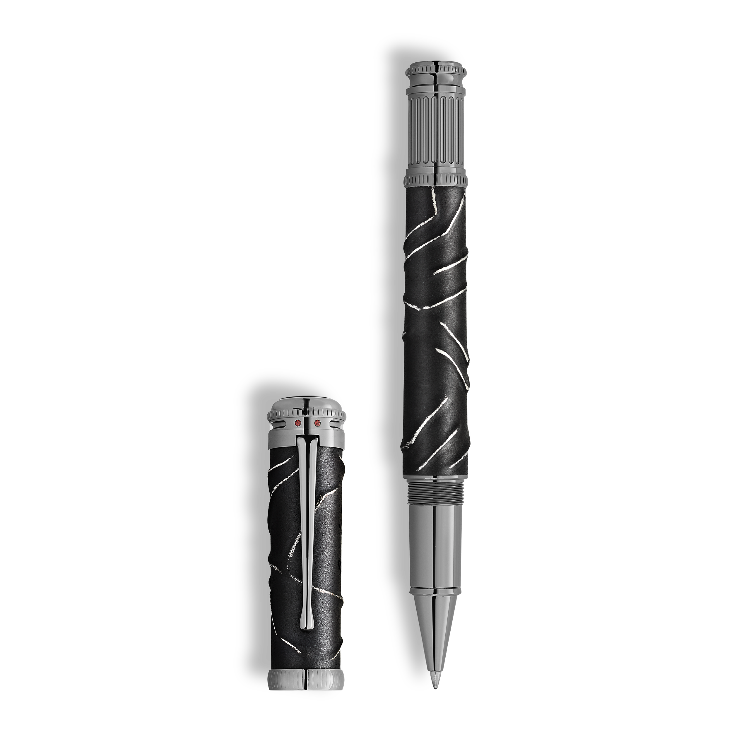 Montblanc - Writers Edition Homage To Bram Stoker Limited Edition 1897 Rollerball - Ag925 Sterling Silver - Mb133423 - Rollerballs   Black