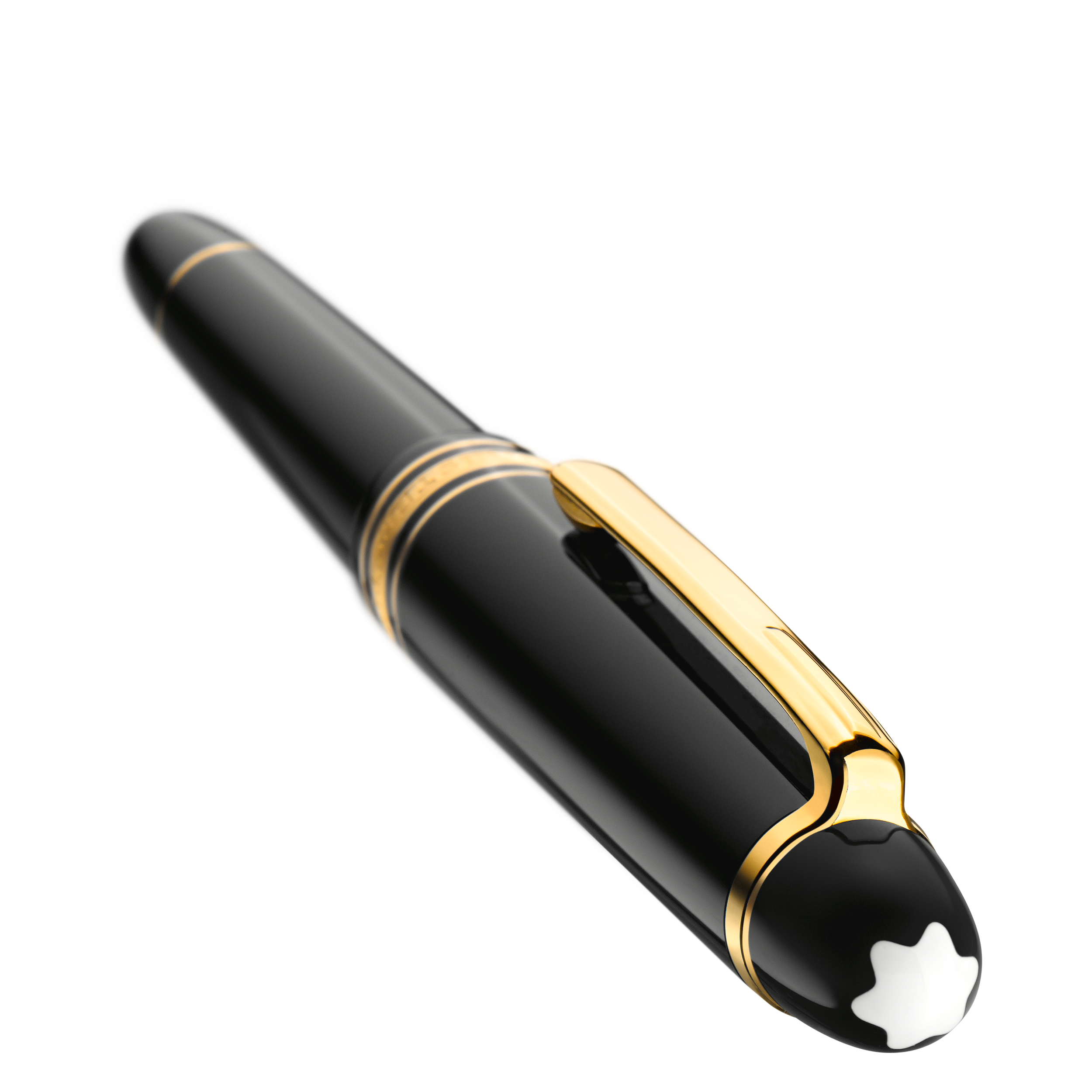  Montblanc - Vergoldeter Meisterstück Classique Füllfederhalter - Schwarz - Edelharz - Mb132585 - Füllfederhalter 